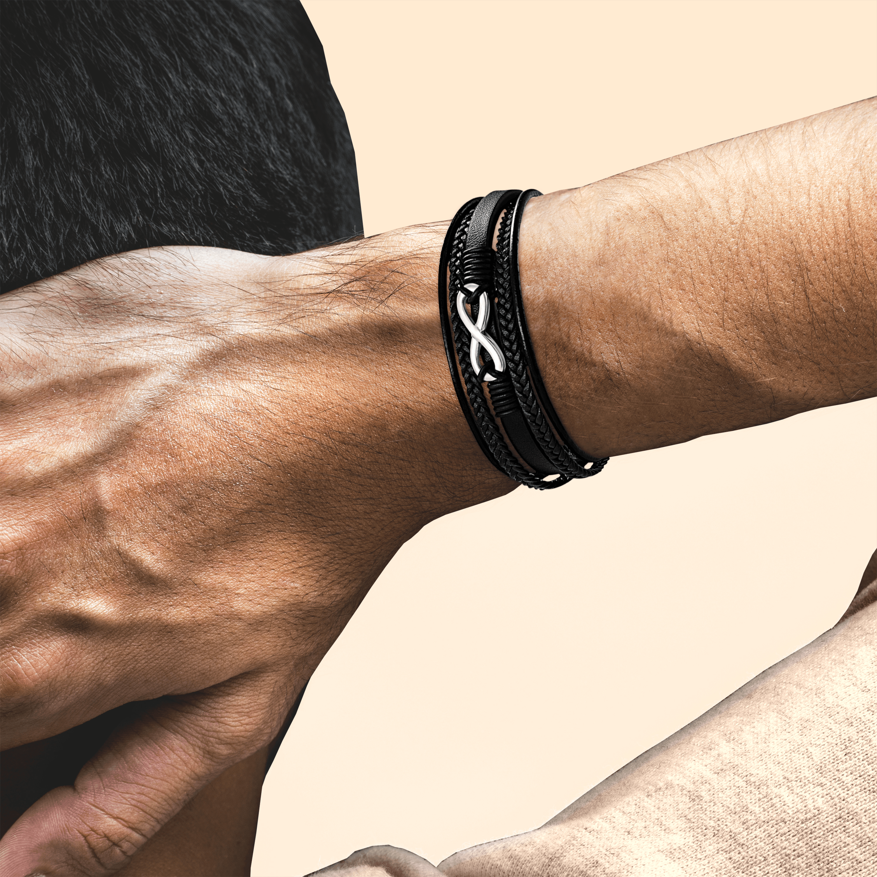 À Mon Fils | Je Serai Toujours Avec Toi | Bracelet en Cuir