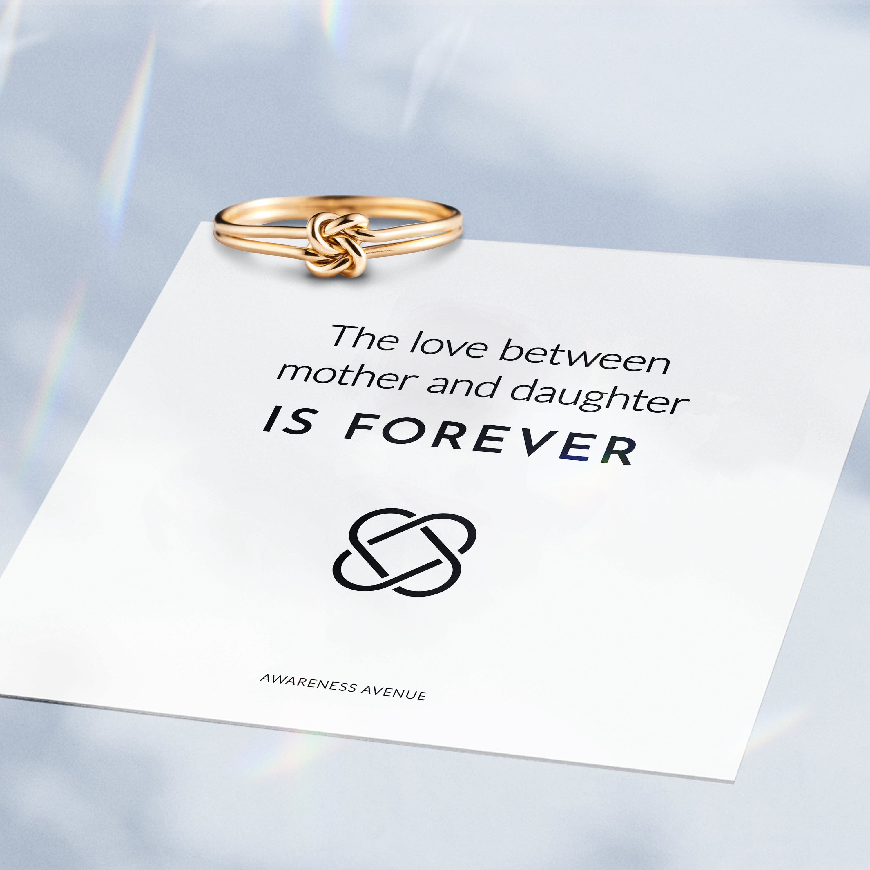 Mère & Fille | Nœud Promesse | Bague en Or 14K