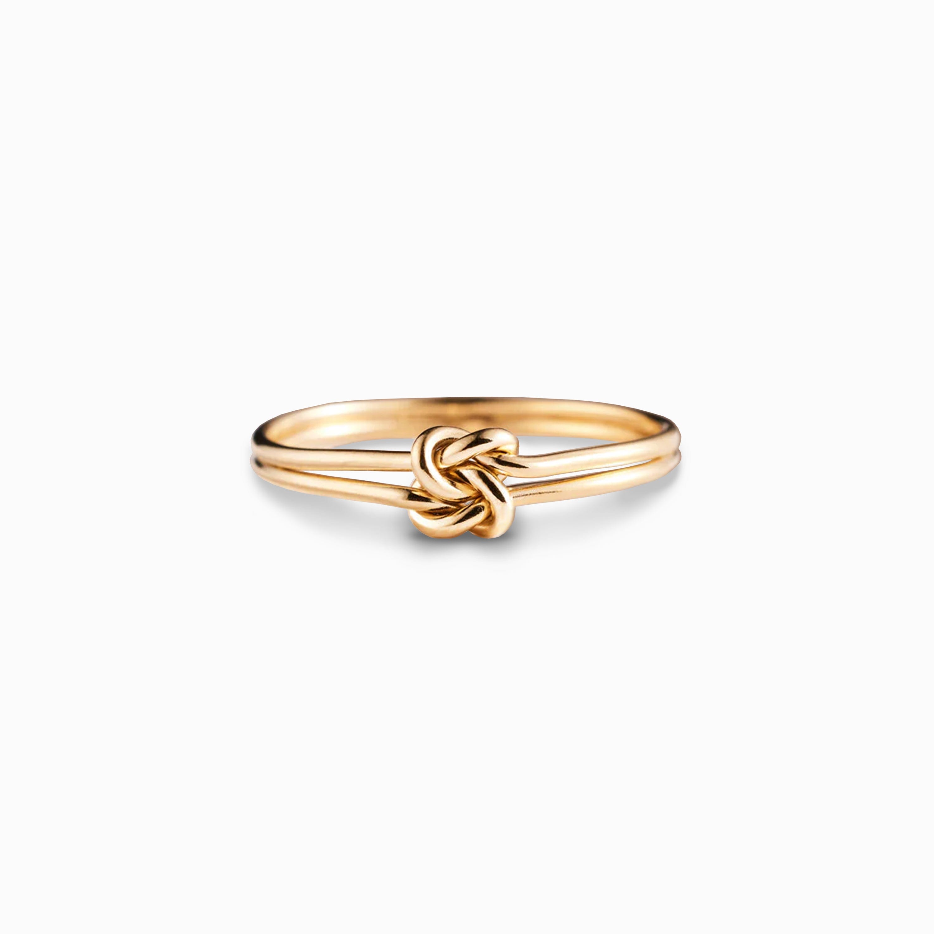 Mère & Fille | Nœud Promesse | Bague en Or 14K