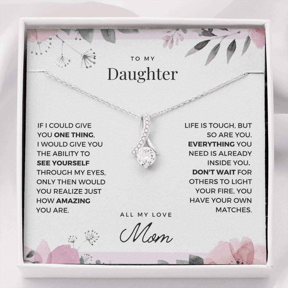 Daughter | See Yourself Through My Eyes | Alluring 925 Silver Necklace-Awareness Avenue-Daughter,gift: All,gift: Daughter,Jewelry,Necklace,necklace: All,necklace: Daughter,Silver