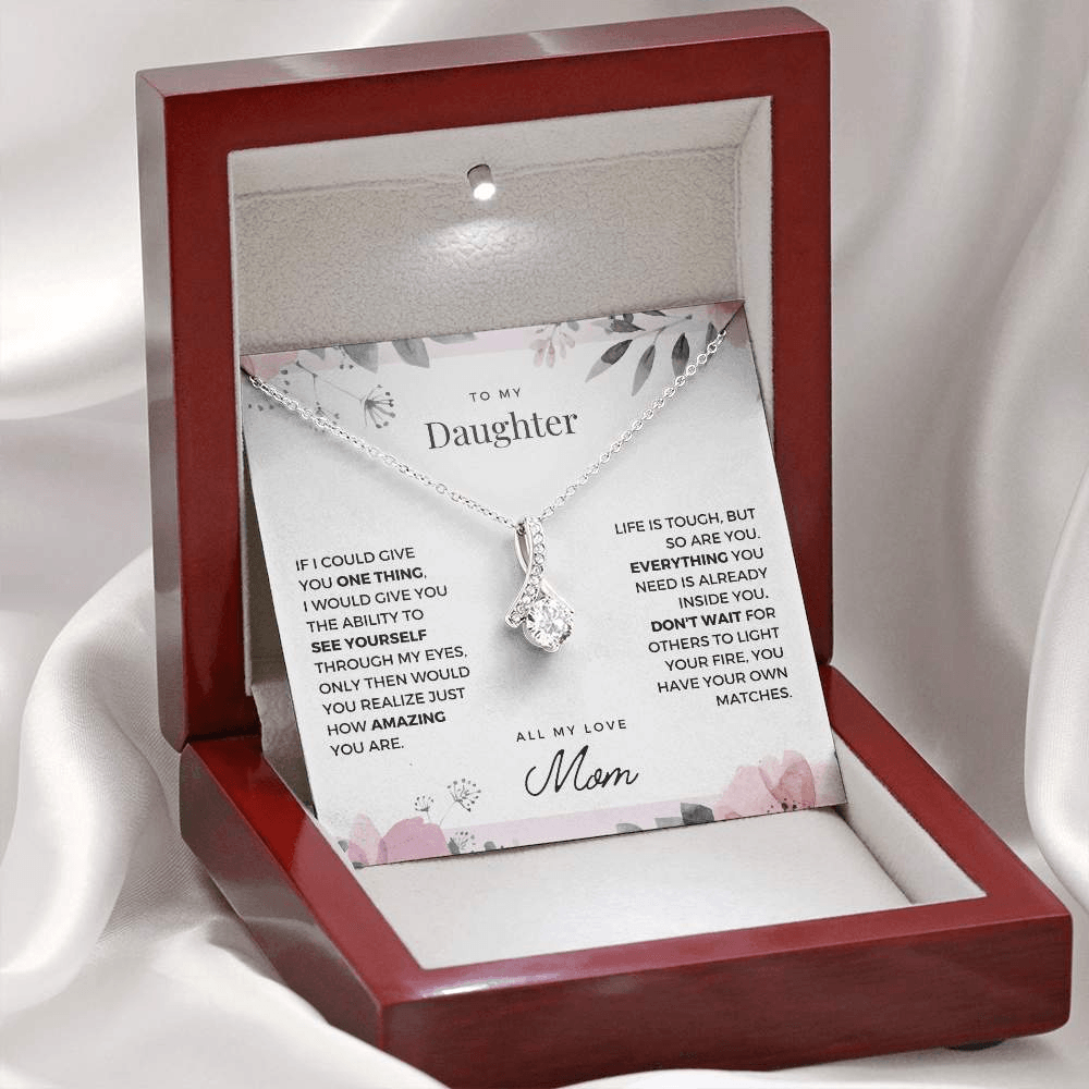 Daughter | See Yourself Through My Eyes | Alluring 925 Silver Necklace-Awareness Avenue-Daughter,gift: All,gift: Daughter,Jewelry,Necklace,necklace: All,necklace: Daughter,Silver