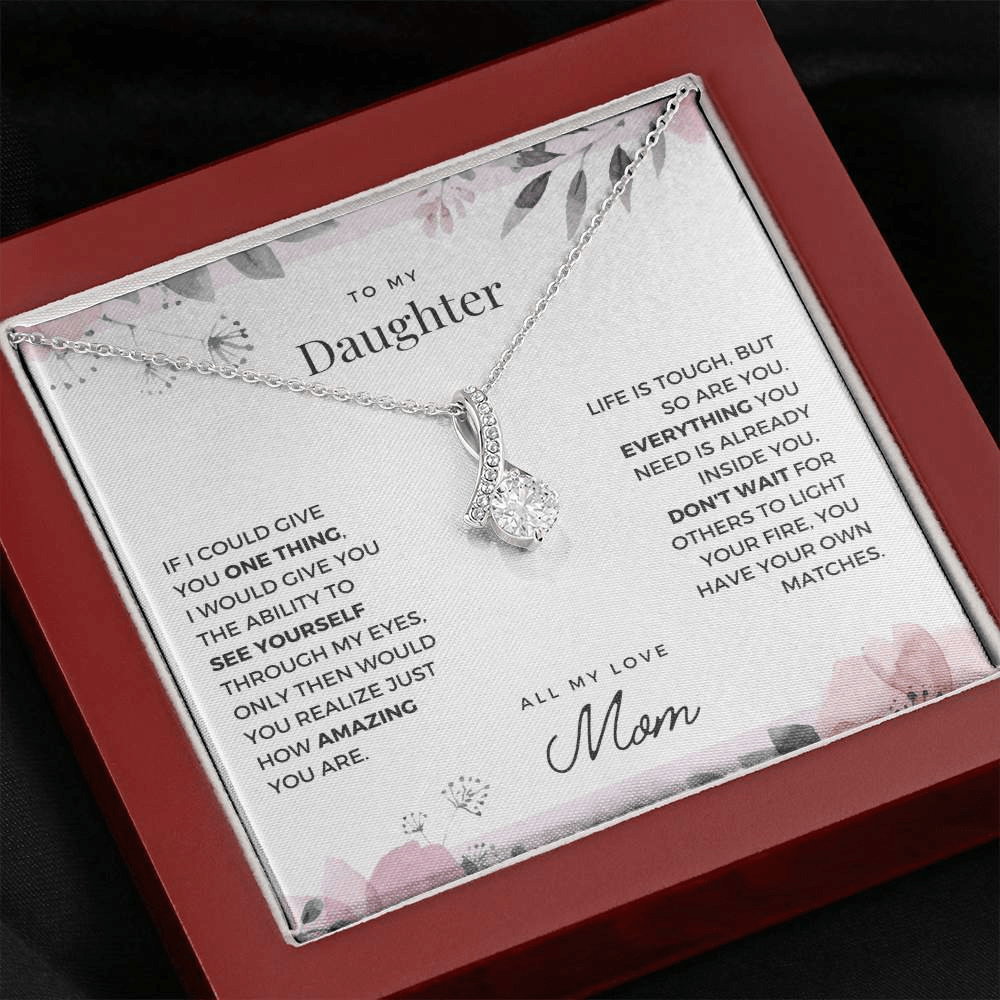 Daughter | See Yourself Through My Eyes | Alluring 925 Silver Necklace-Awareness Avenue-Daughter,gift: All,gift: Daughter,Jewelry,Necklace,necklace: All,necklace: Daughter,Silver