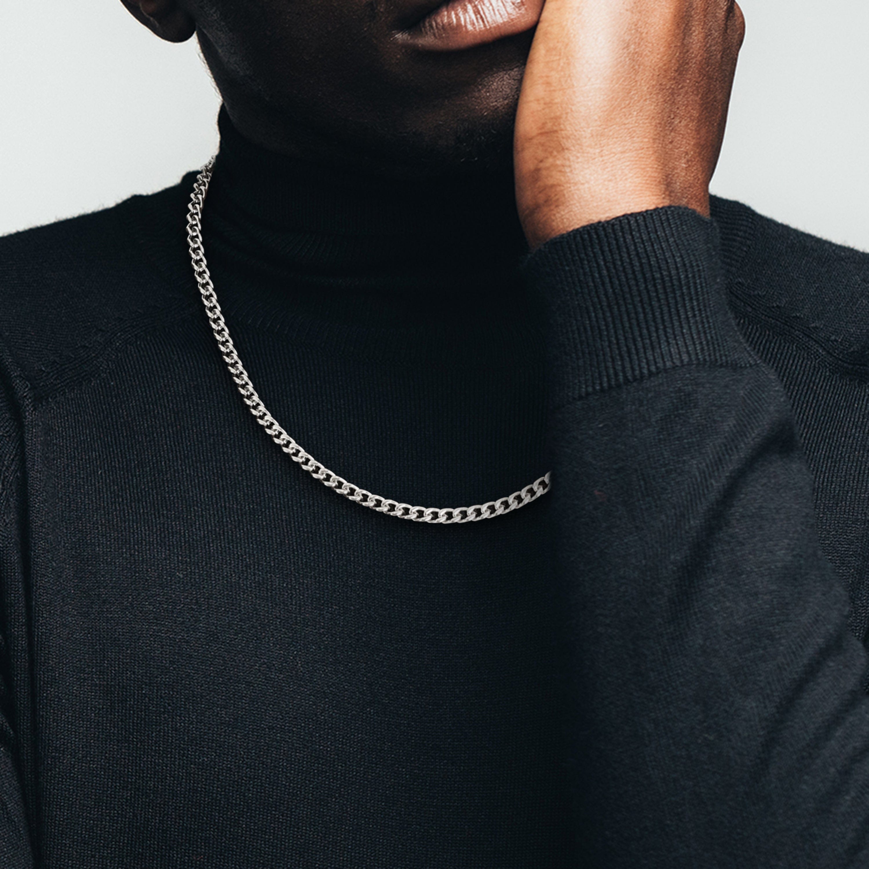 À Mon Homme | Redresse Ta Couronne | Collier Chaîne Maille Cubaine