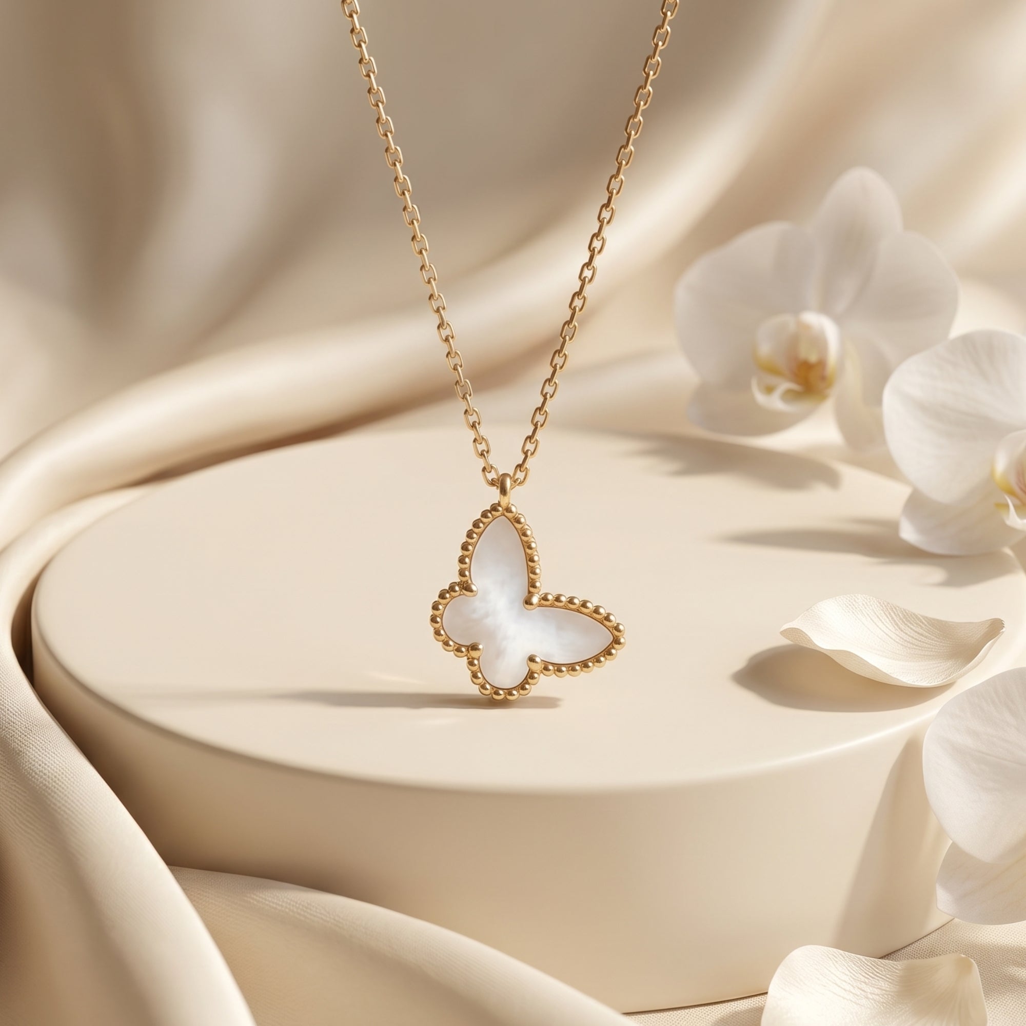 The Farfalla Mother of Pearl Pendant Necklace