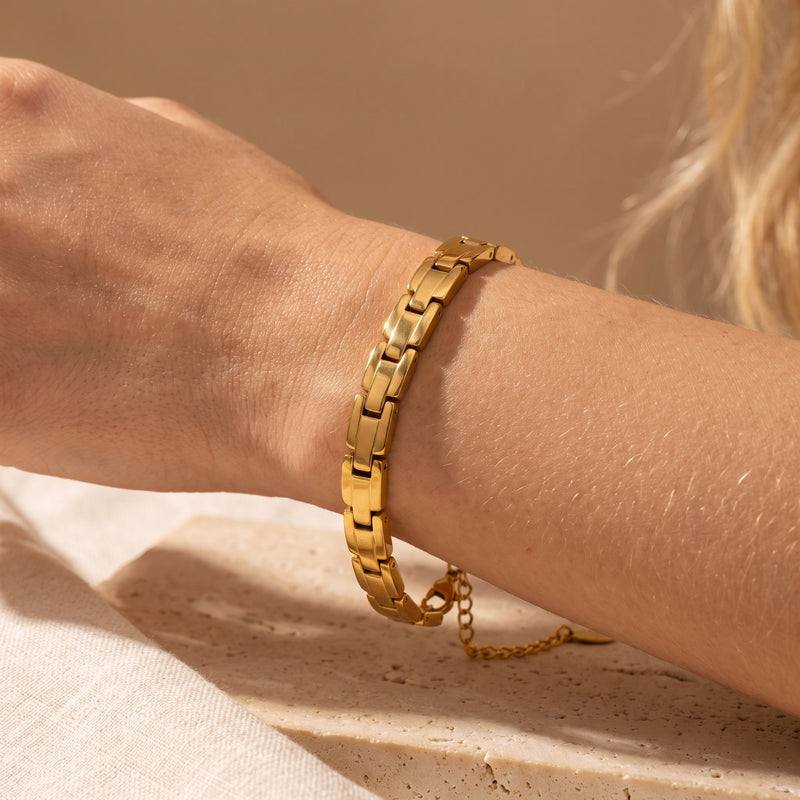 Das markante Block-Gliederarmband