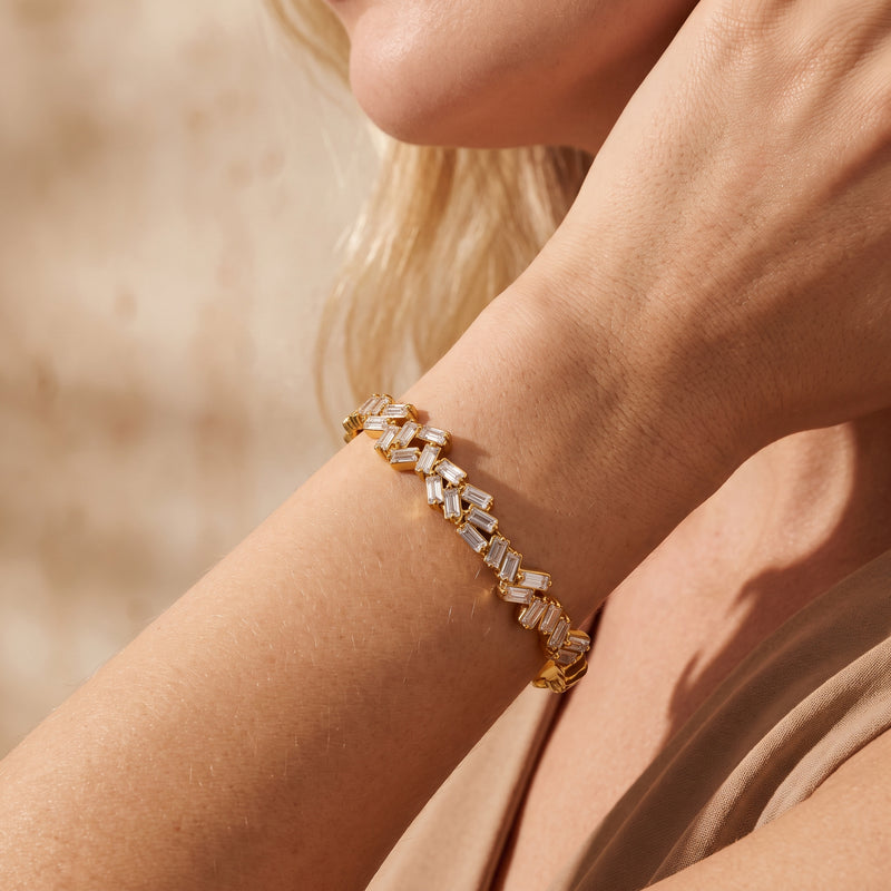 Das Baguette-Zickzack-Armband
