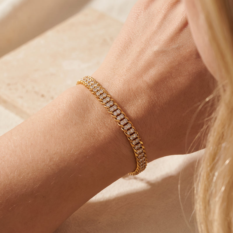La pulsera de eslabones de doble fila
