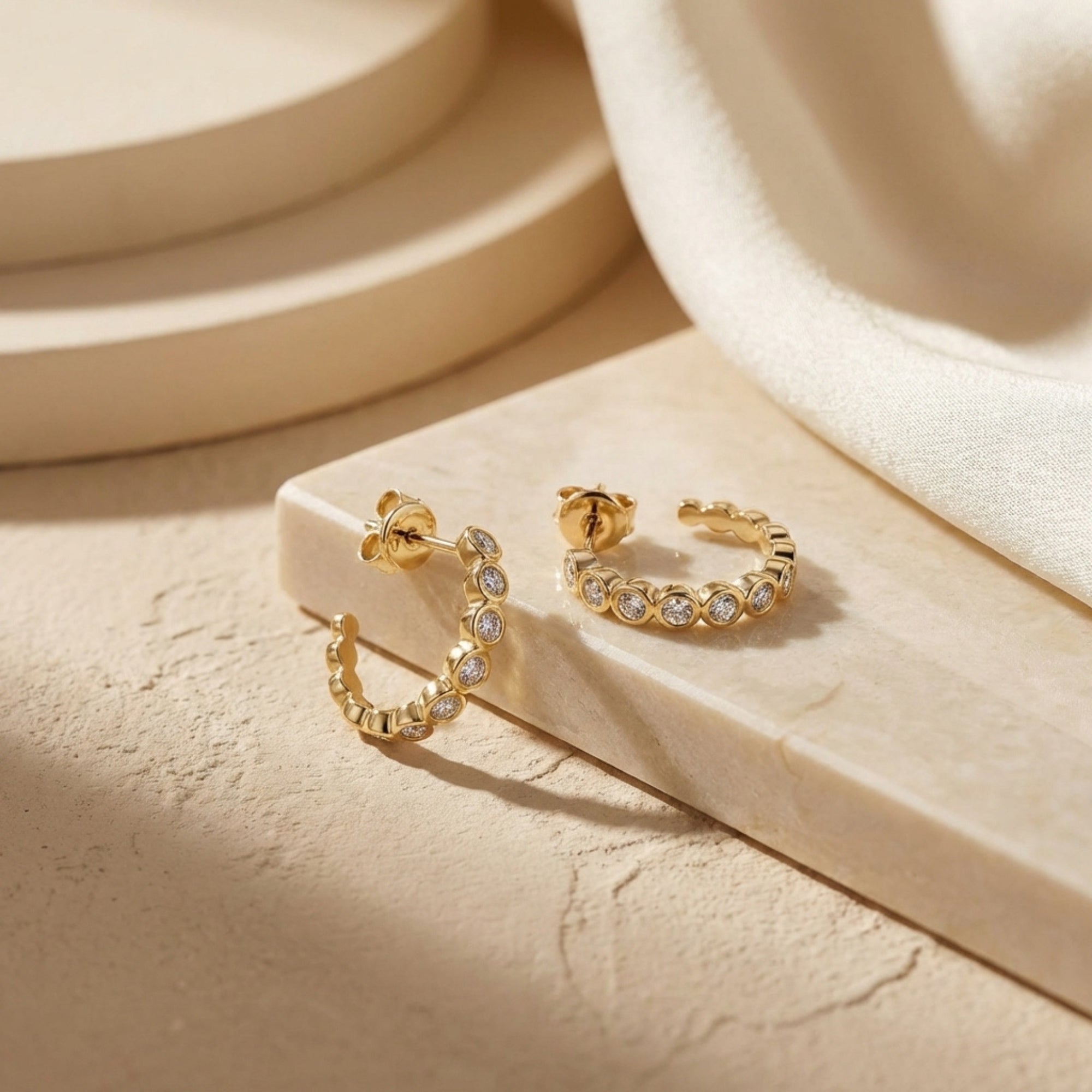 The Serenade Moissanite Hoop Earrings