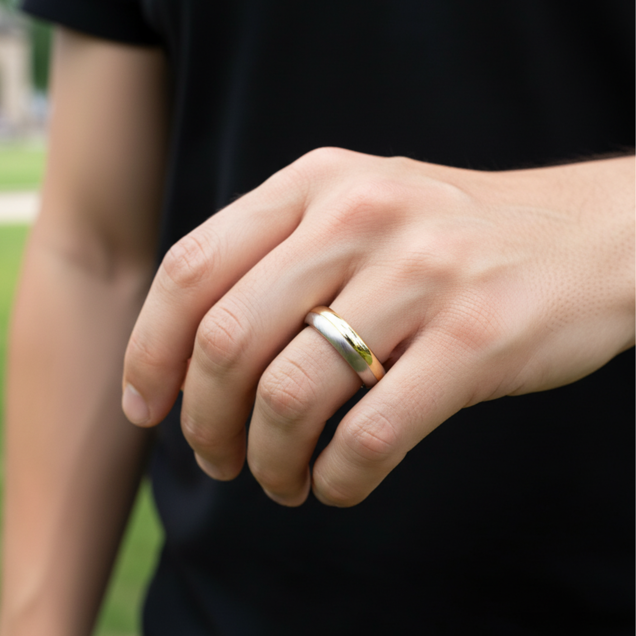 The Curved Pavé Couples Rings - View 4