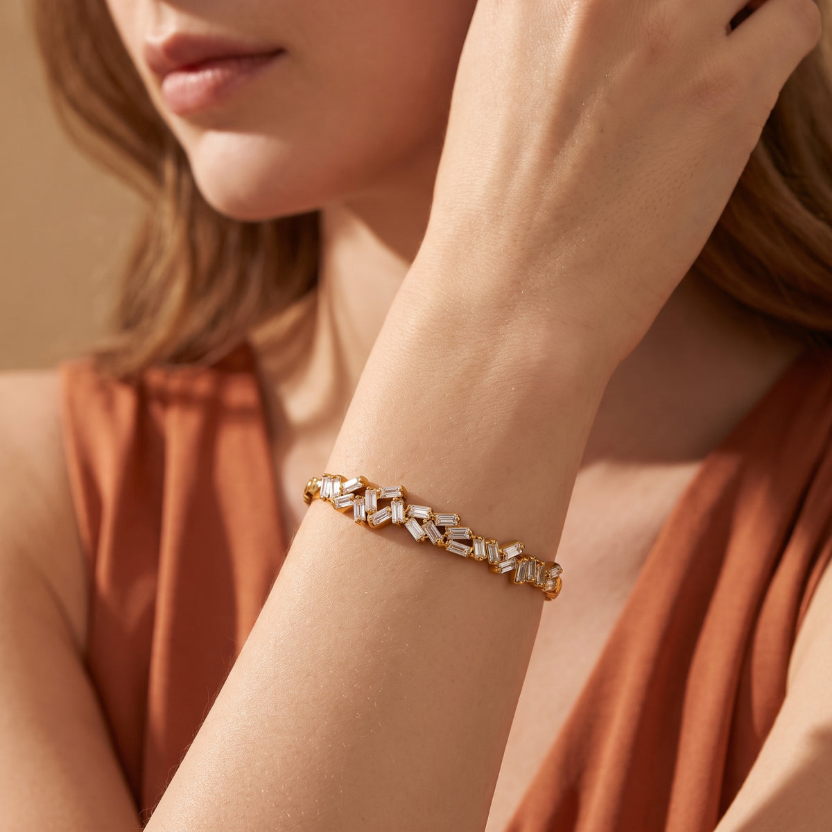 Das Baguette-Zickzack-Armband
