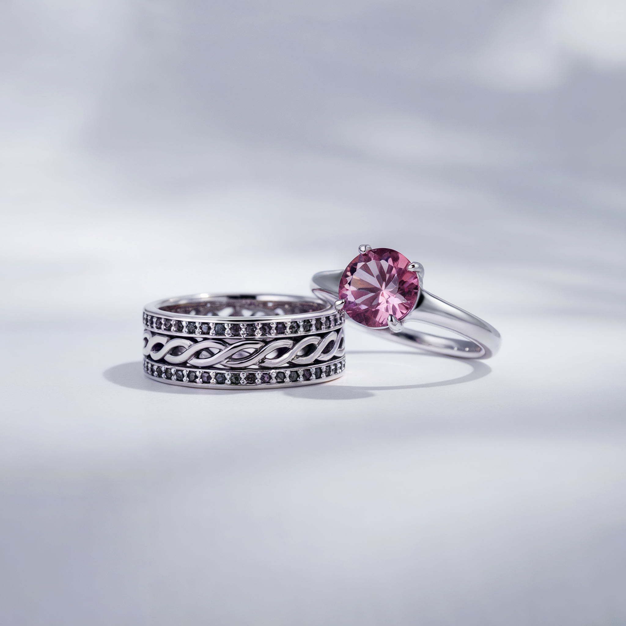 The Interwoven Twist Couples Rings - View 4