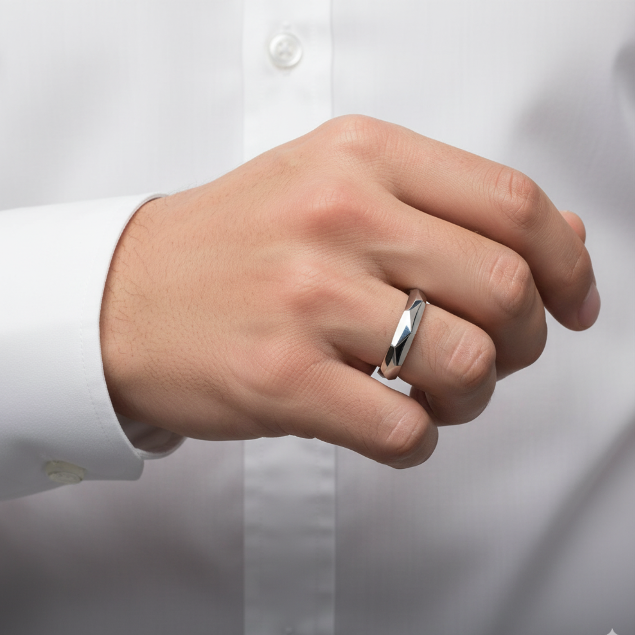 The Faceted Pavé Couples Rings - View 5