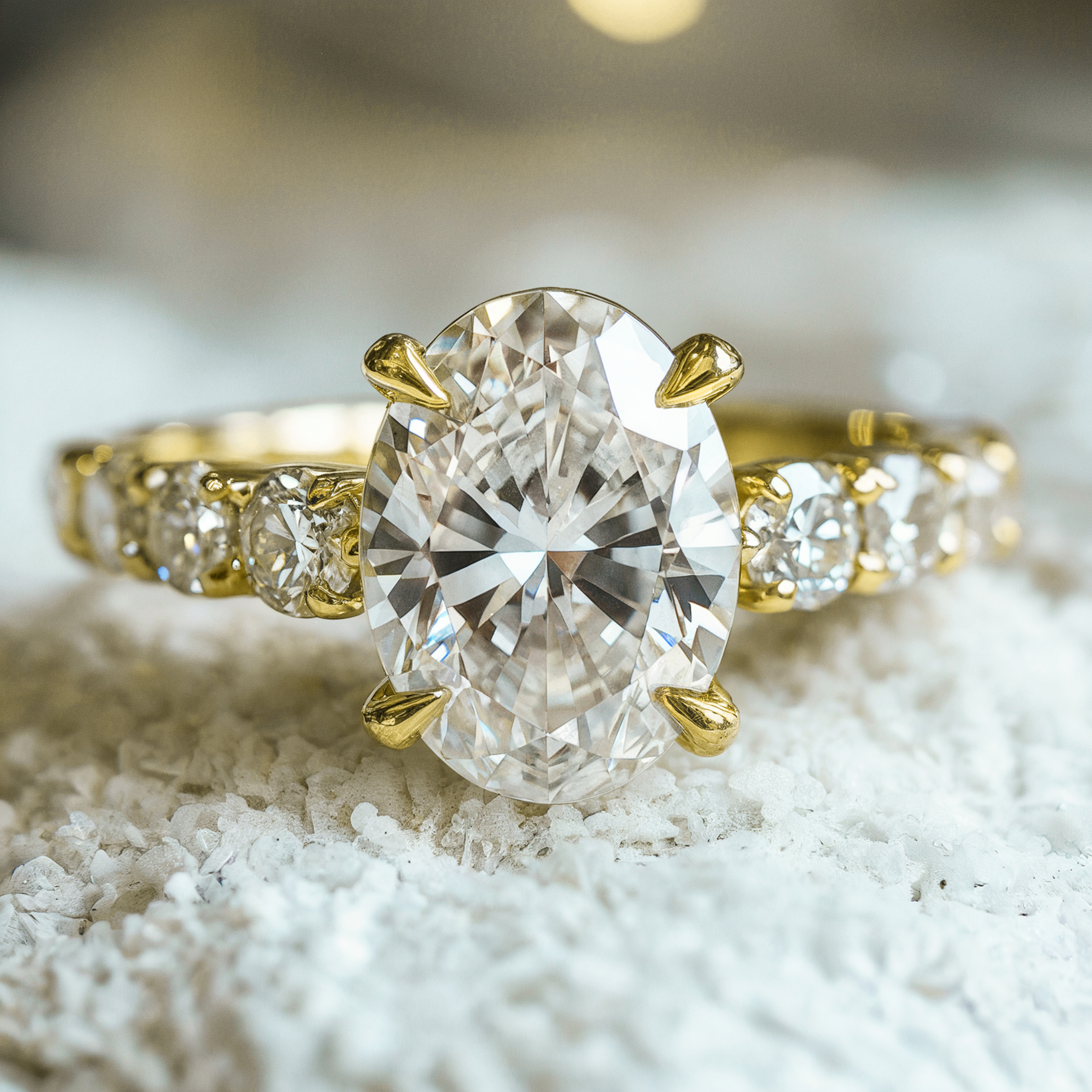 La Bague Célestine Moissanite 4CT