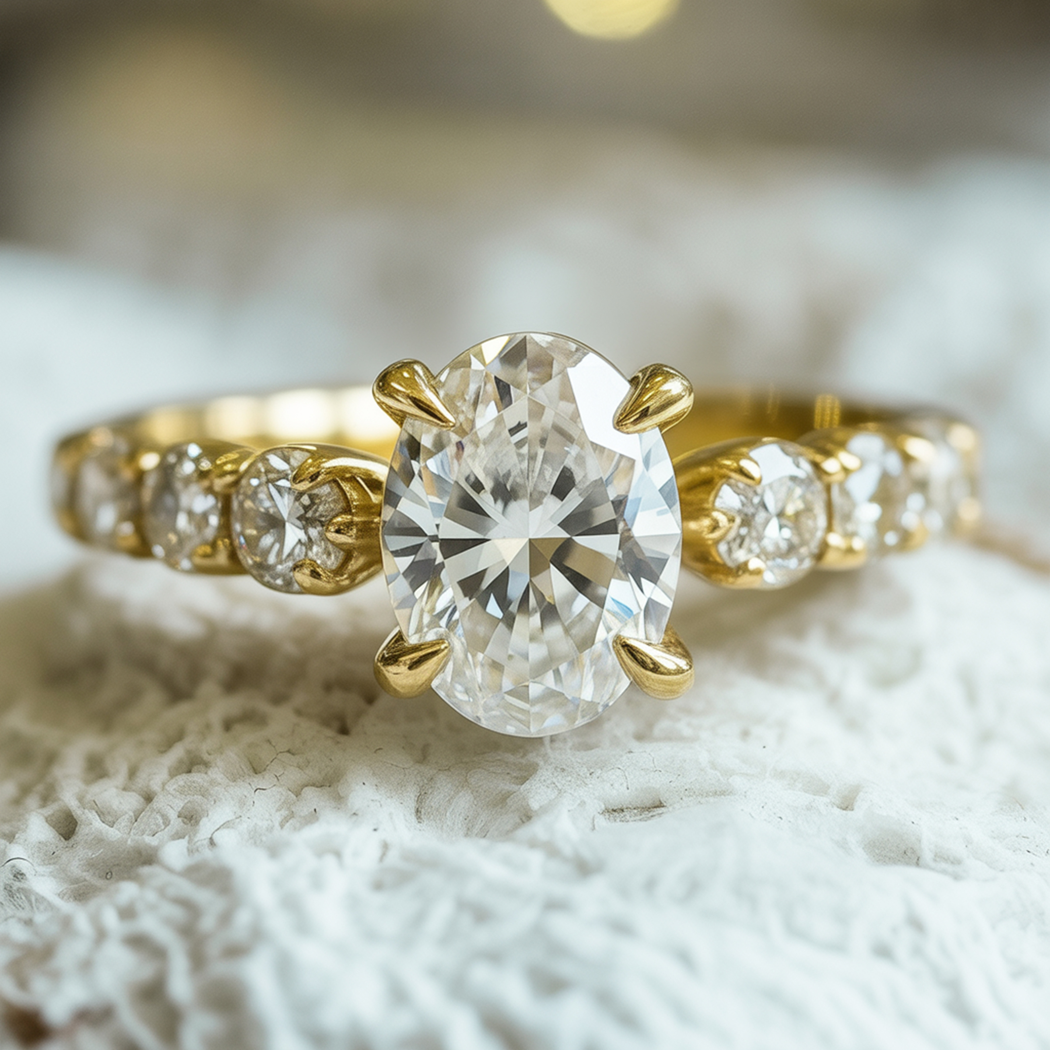 La bague Célestine Moissanite 1CT