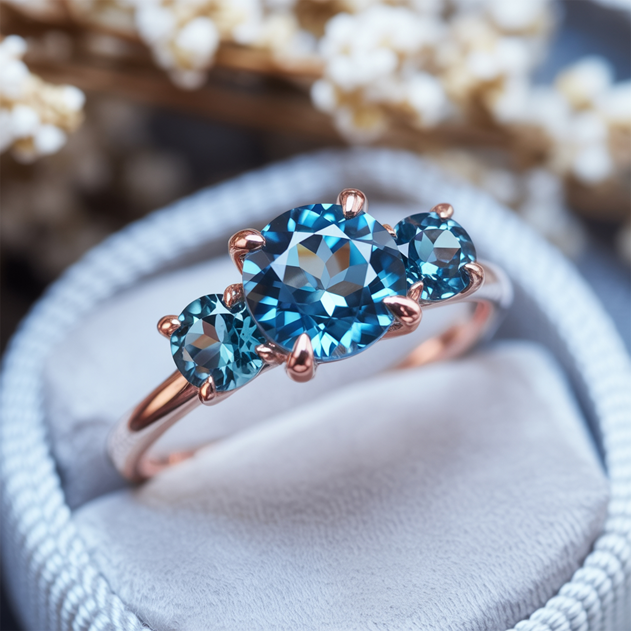 La Bague Bethany - Moissanite Trois Pierres