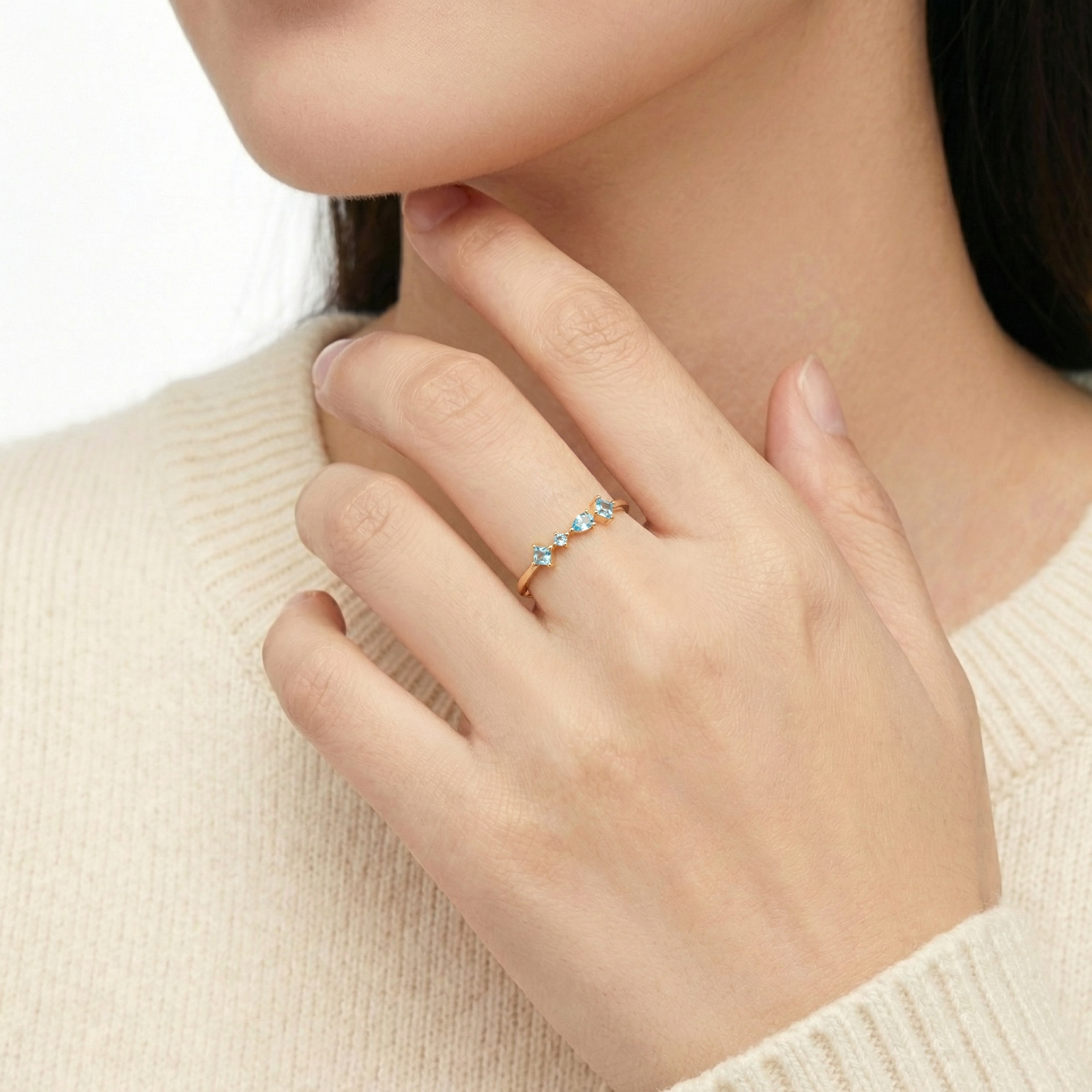 The Melina Cluster Ring - 18K Gold Vermeil