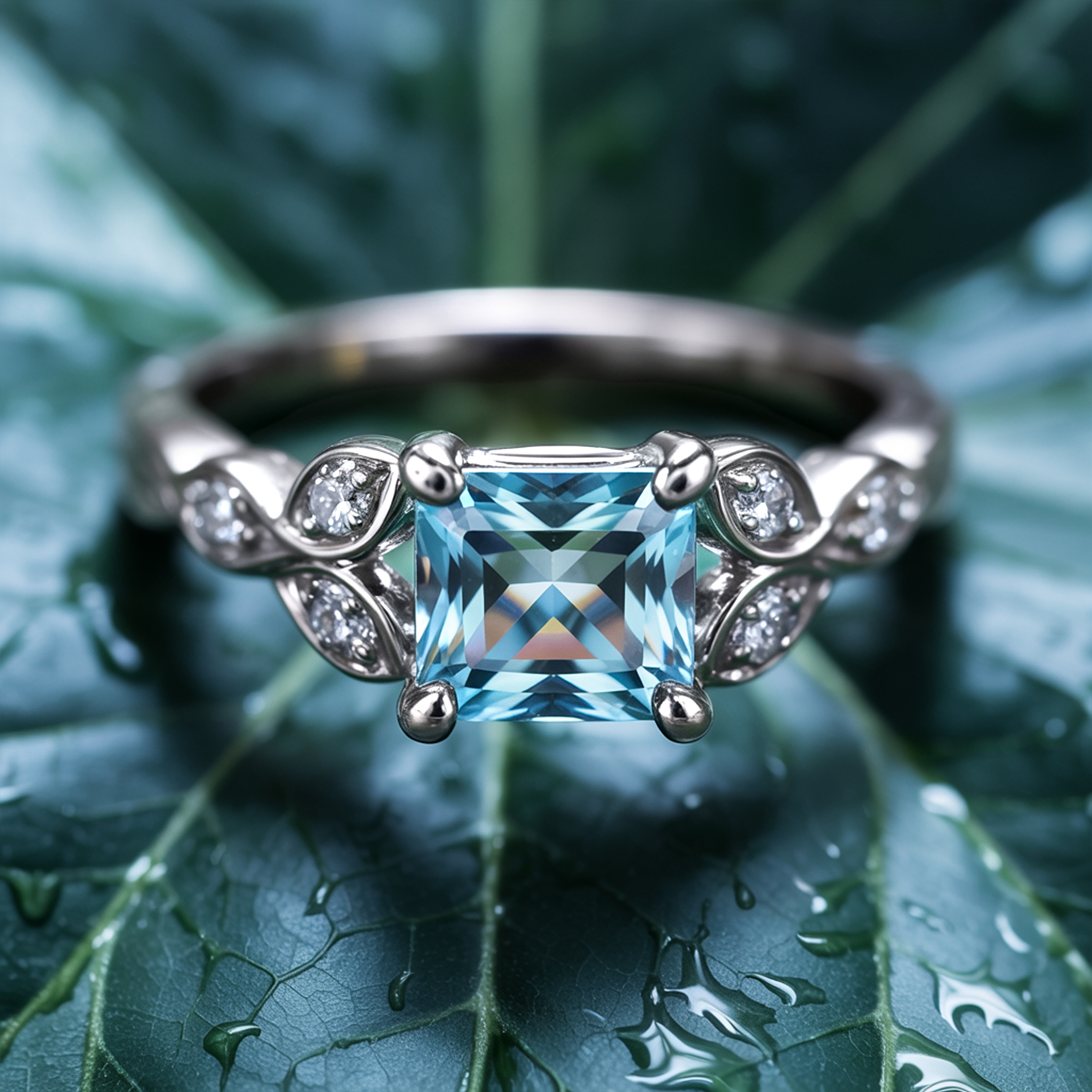 The Katalina Princess Cut Moissanite Ring