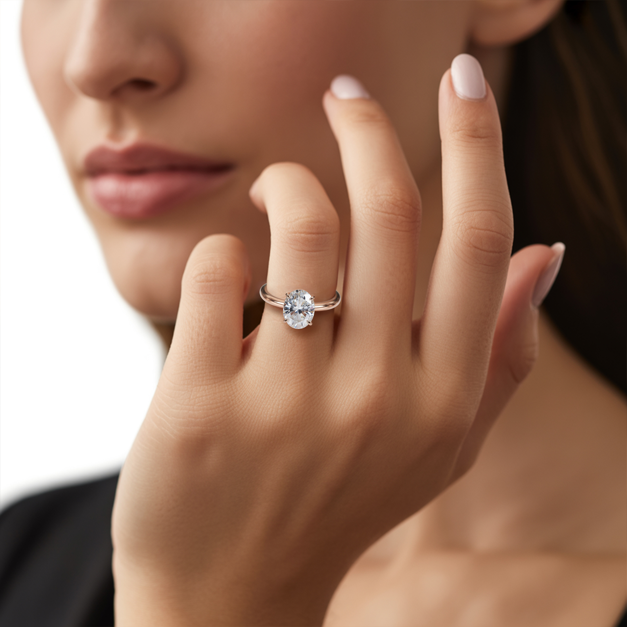 La Luna - Bague Solitaire Moissanite
