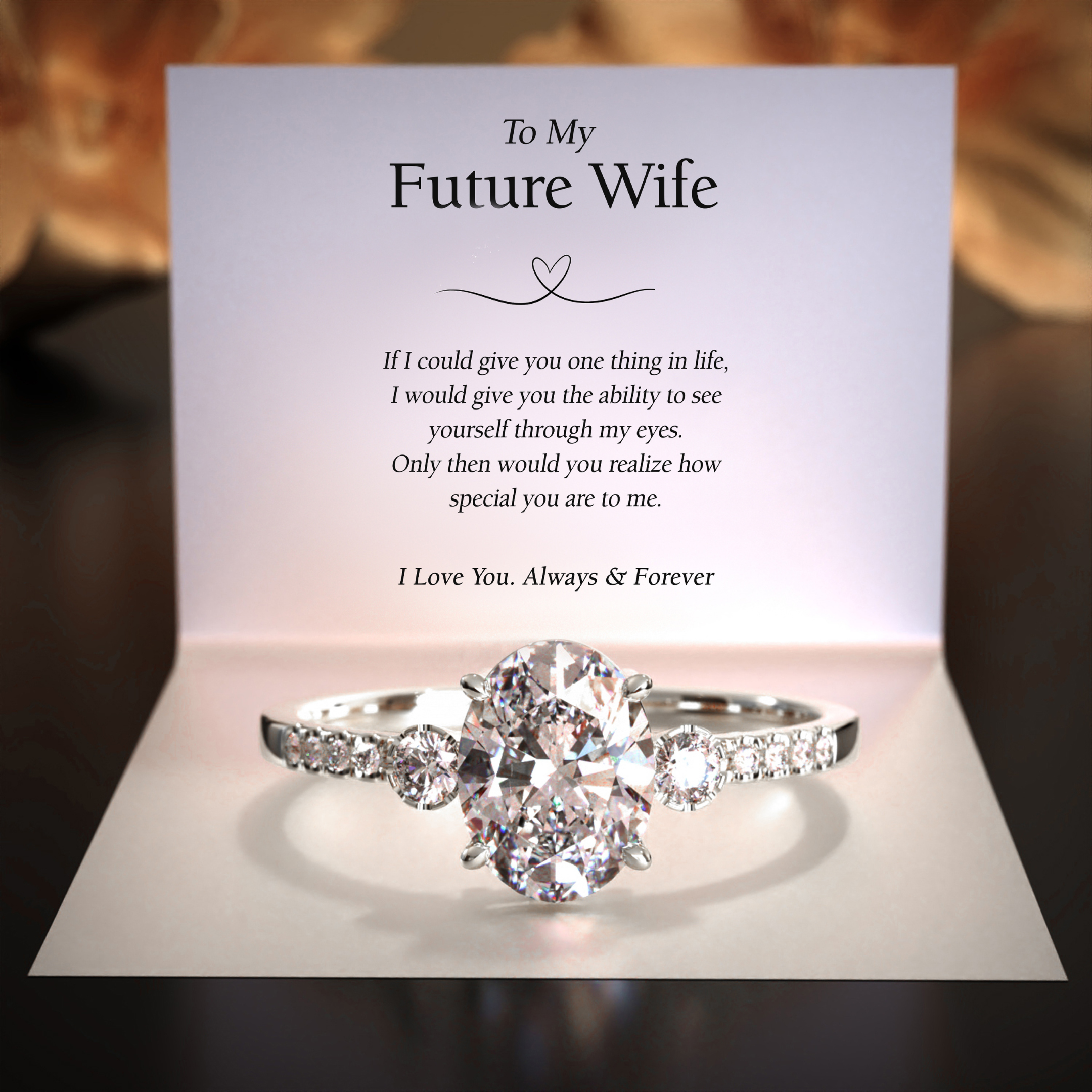 La Bague Luna en Or Blanc 18K | À Ma Future Épouse