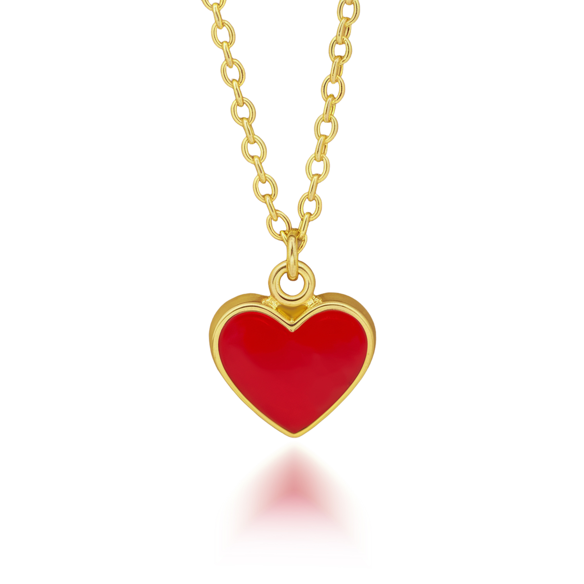 Charmant Mini Collier Coeur Rouge