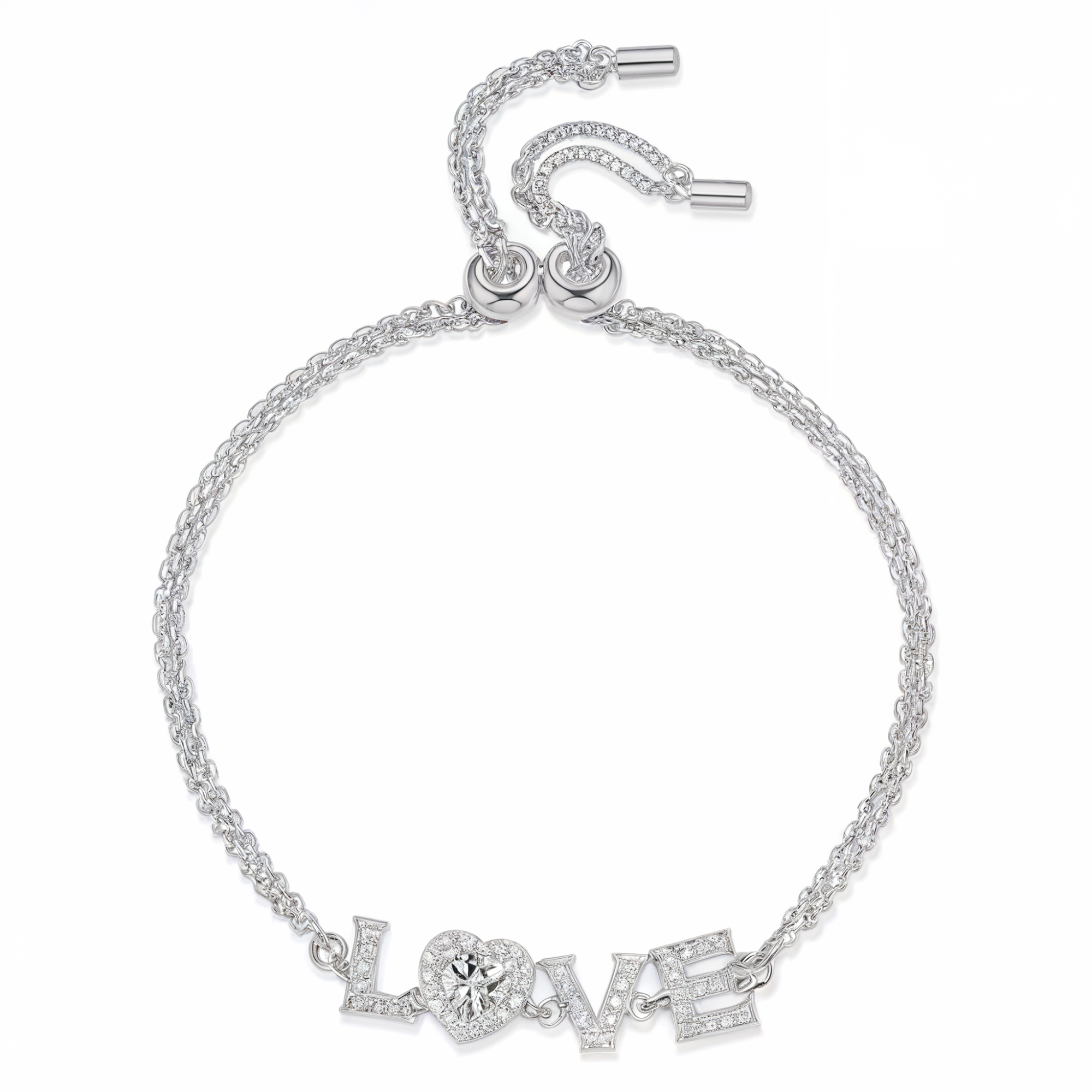 Bracelet d'amour Moissanite intemporel