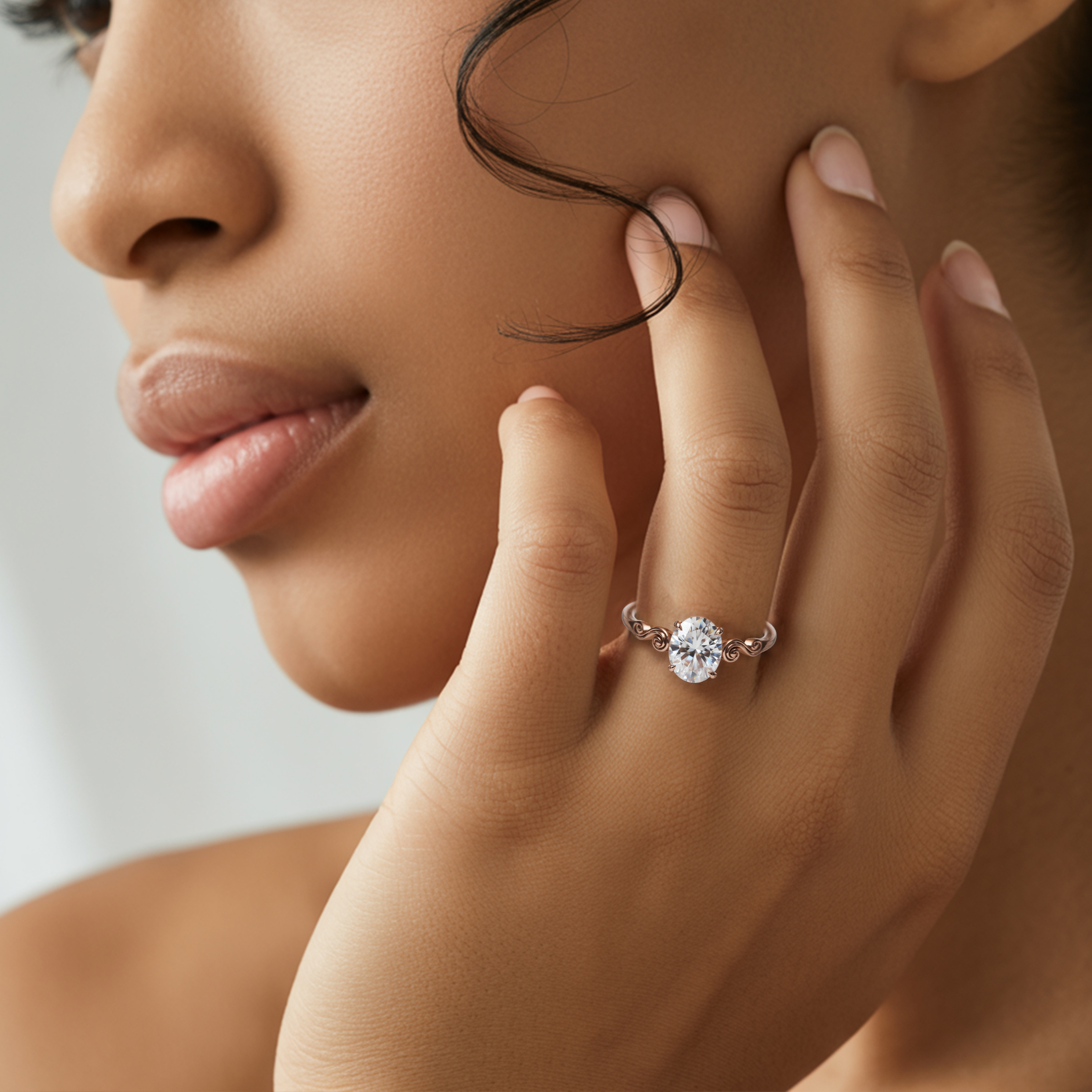 La Luna - Bague Moissanite Vintage