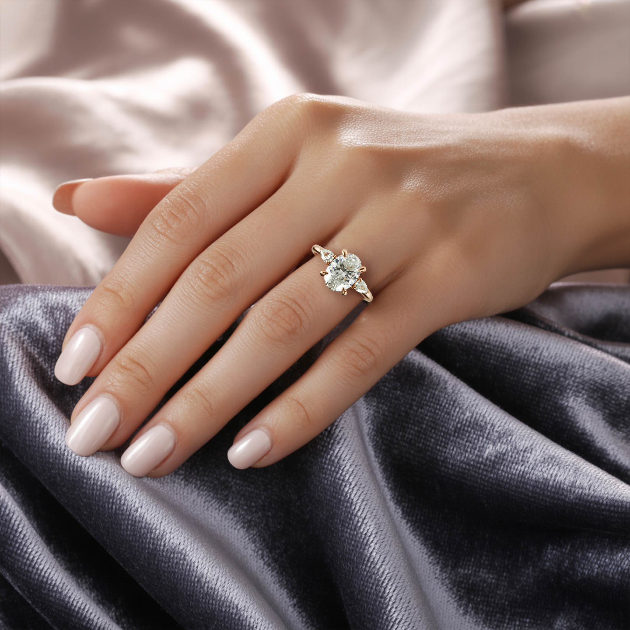 La Célestine - Bague Moissanite Trois Pierres