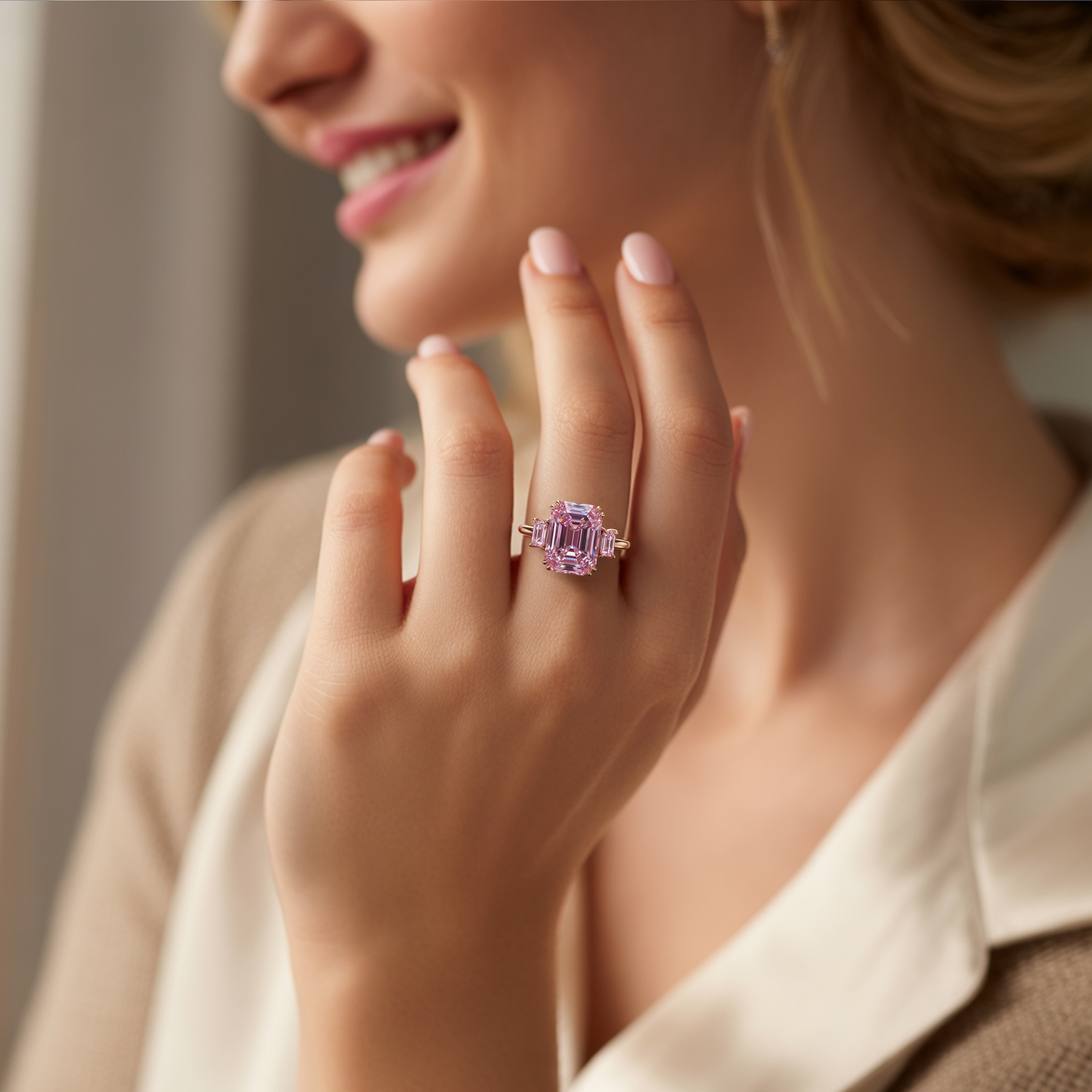 La Camilla - Bague Moissanite Trois Pierres