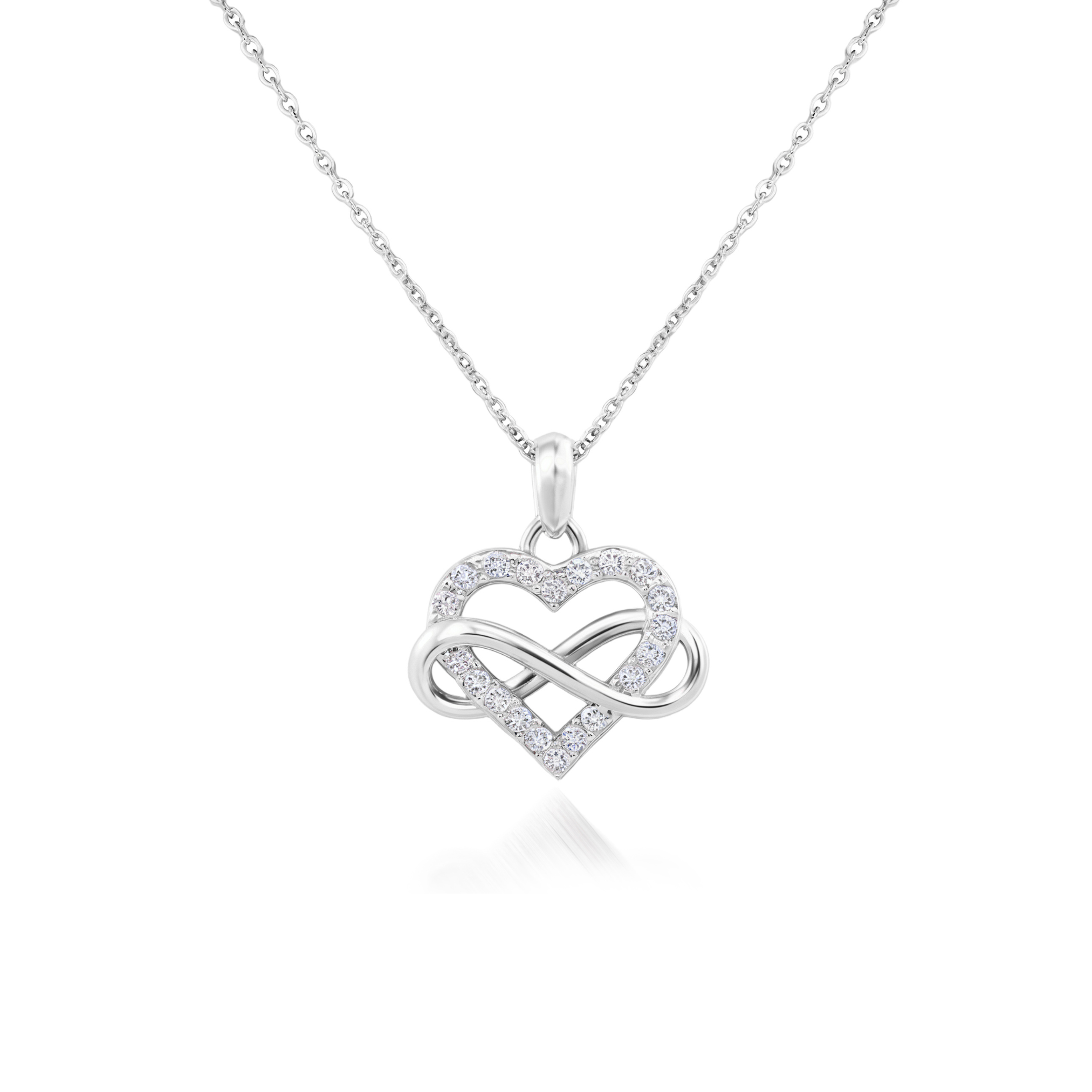Collier Cœur Infini Diamant Celtique