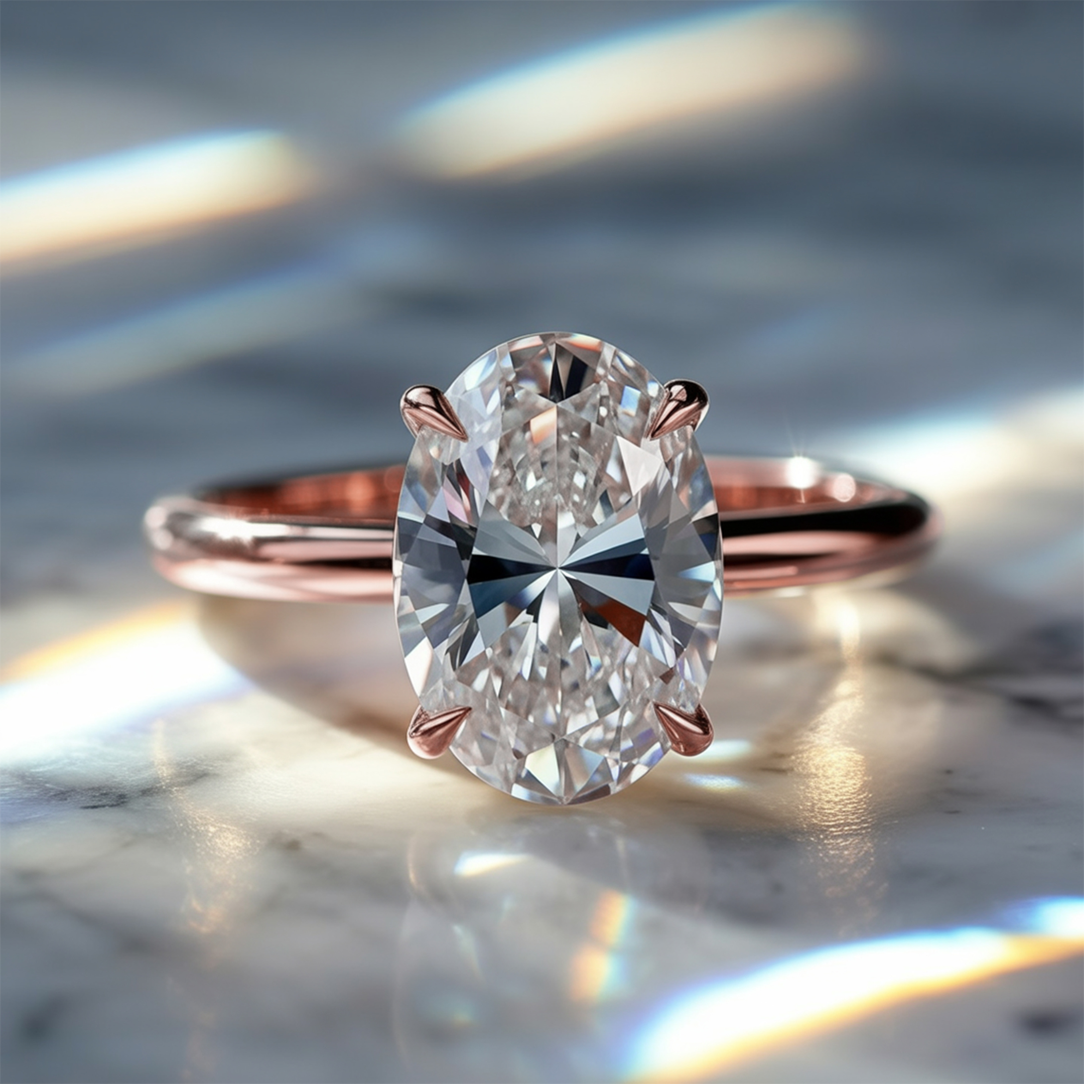 La Opaline - Bague Solitaire Moissanite