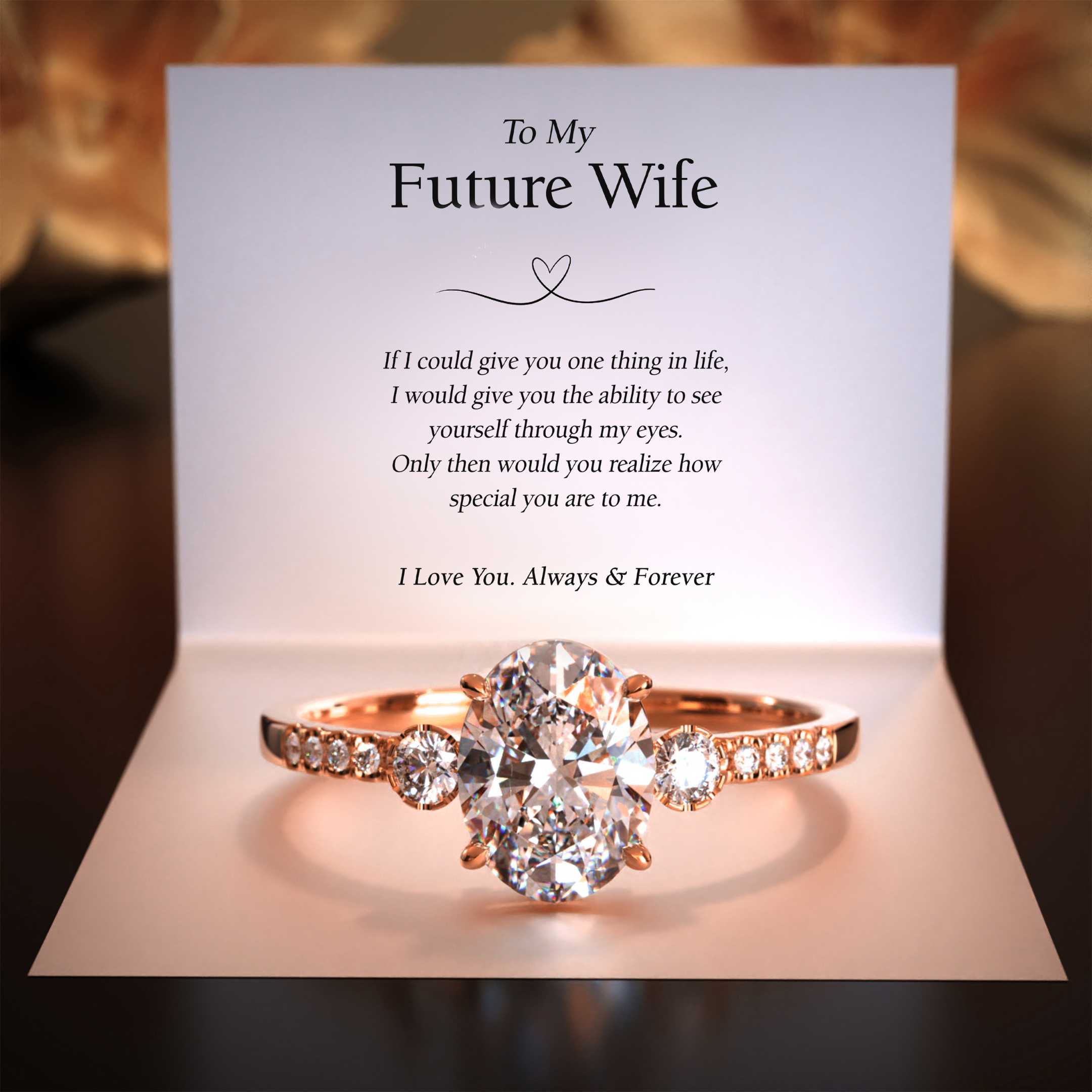 La Bague Luna en Or Rose 18K | À Ma Future Épouse