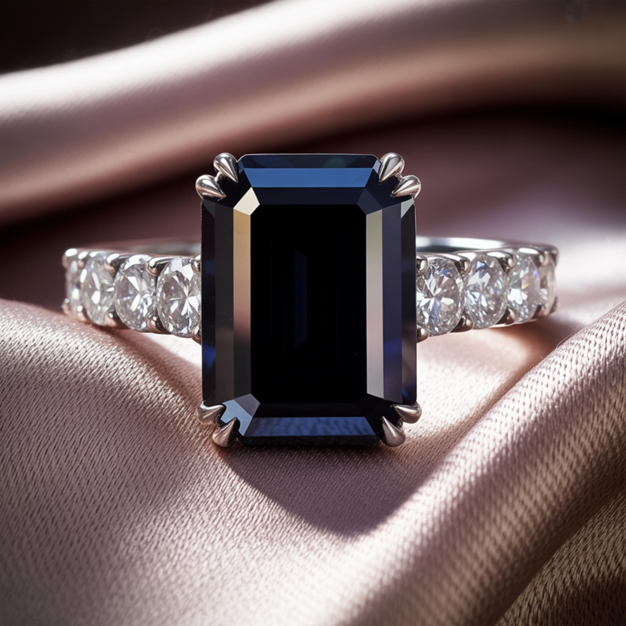 The Camilla - Black Moissanite Ring