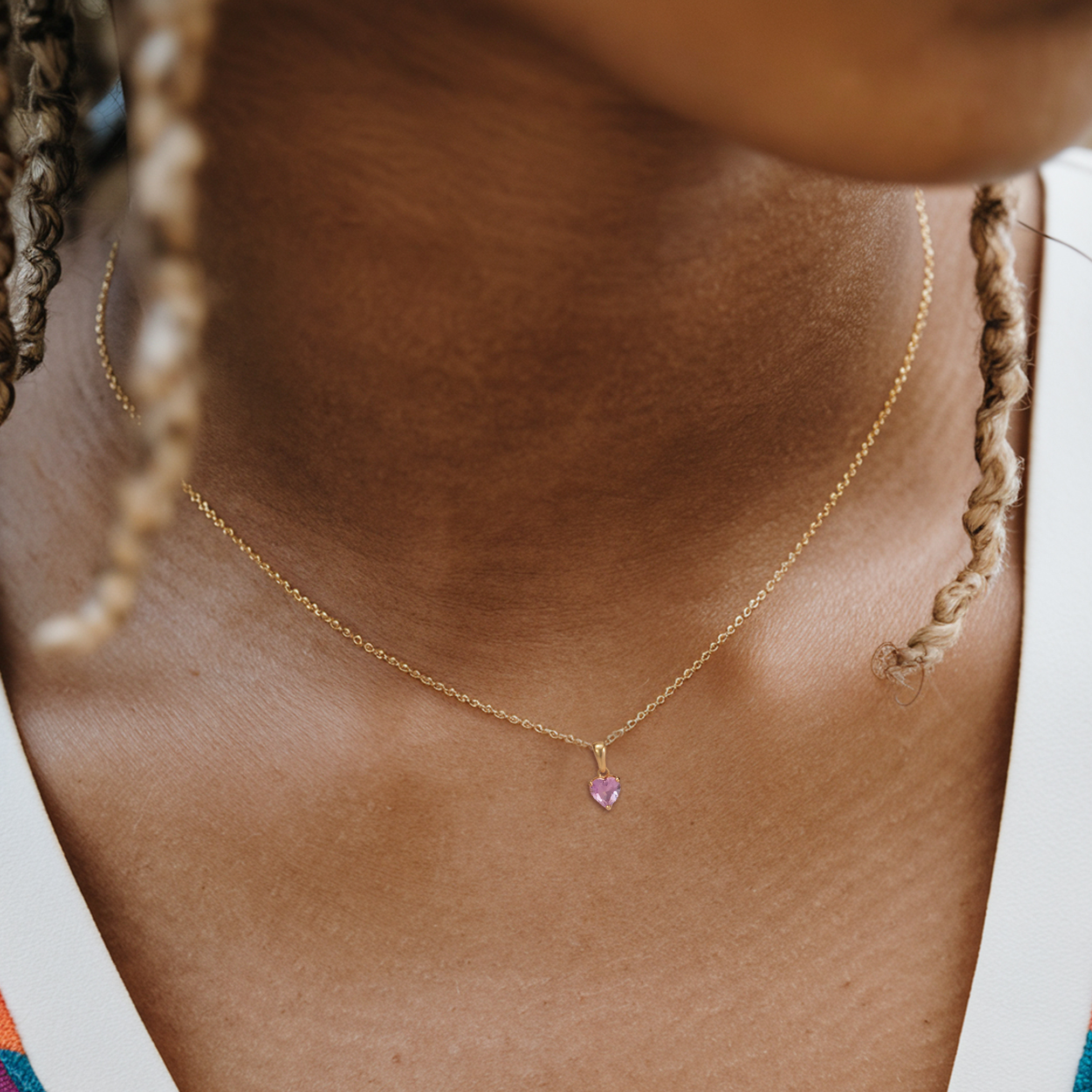 Collier Coeur Or Rose Rose