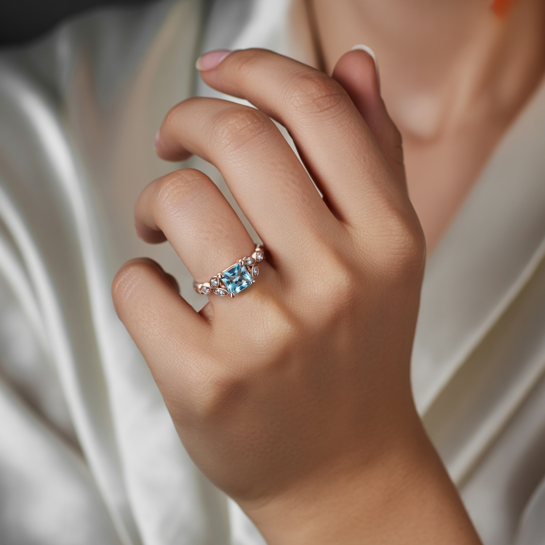 The Katalina Princess Cut Moissanite Ring