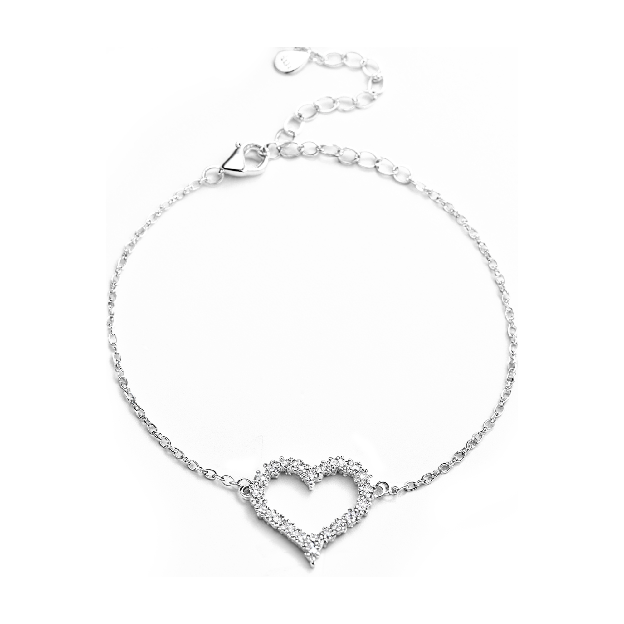 Bracelet Cœur avec Accent Diamant