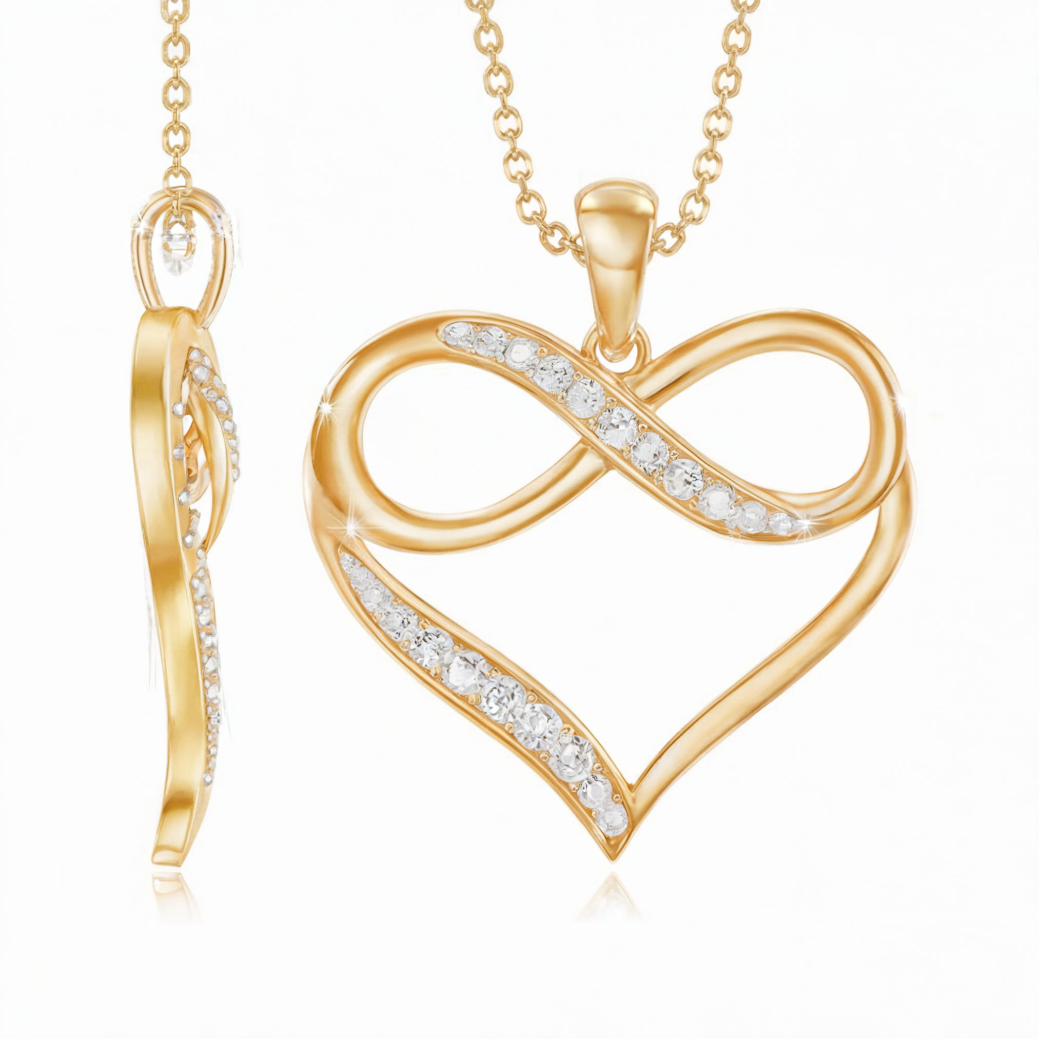 Collier Cœur Infini Moissanite