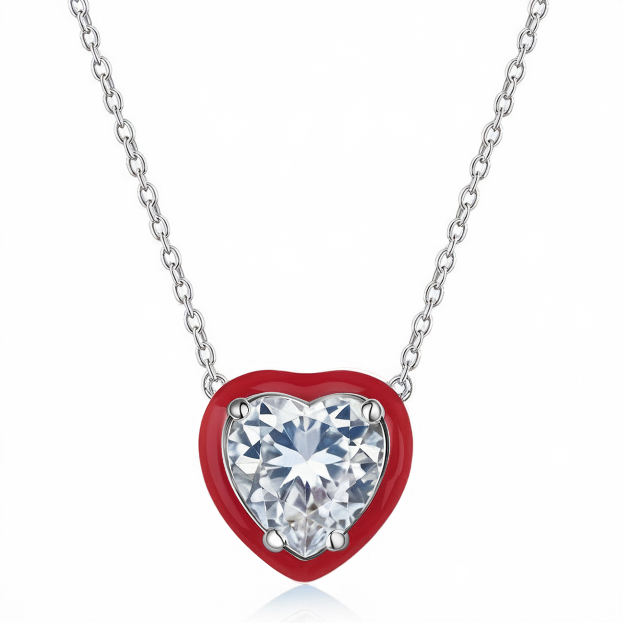 Collier Cœur Diamant Jaune