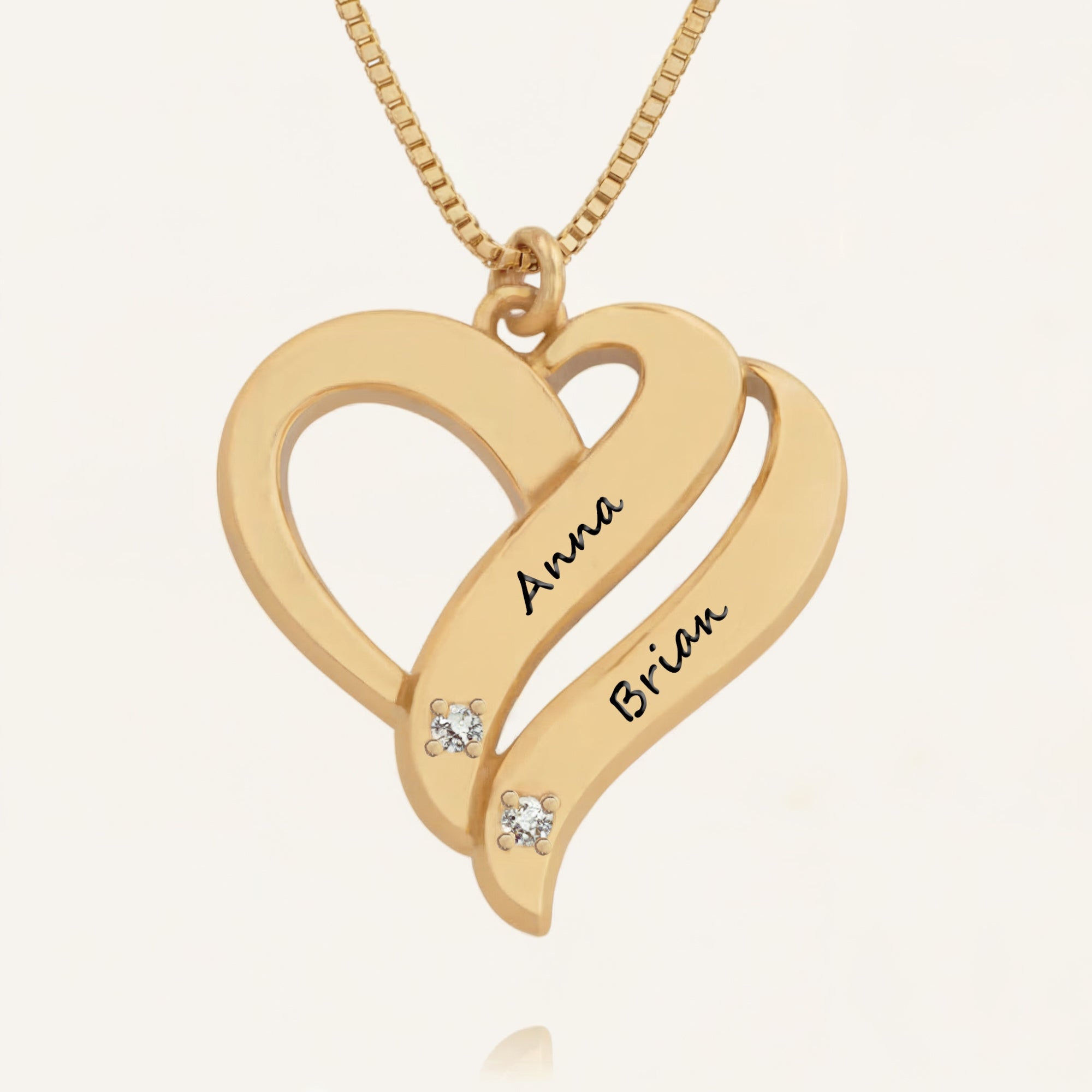 Le Collier Cœur Jumeau Personnalisé