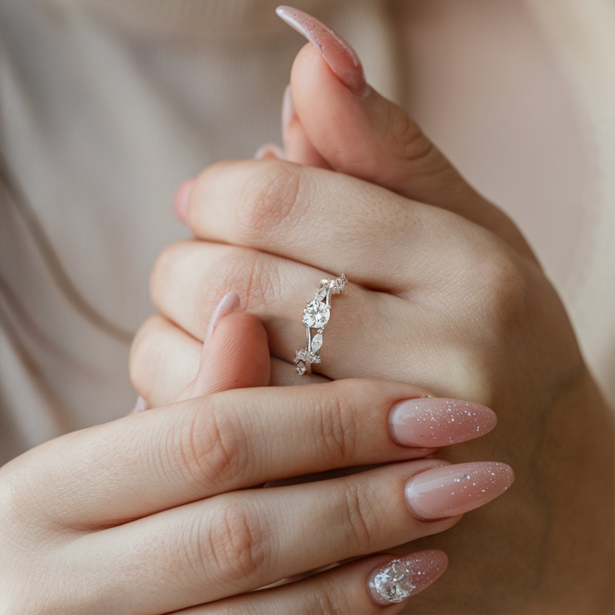 Bague Vigne Moissanite Vintage
