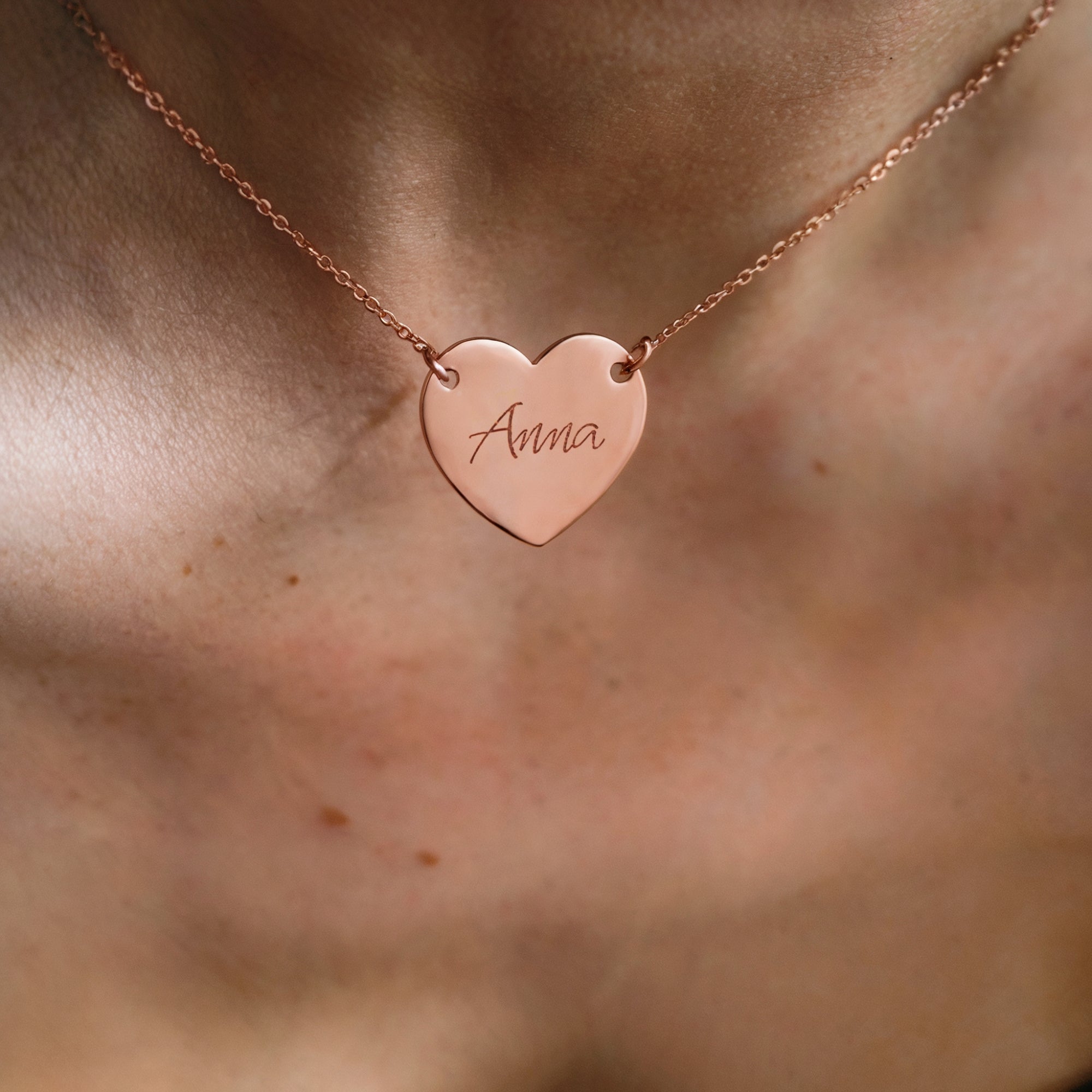 Le Collier Personnalisé Coeur Or Rose