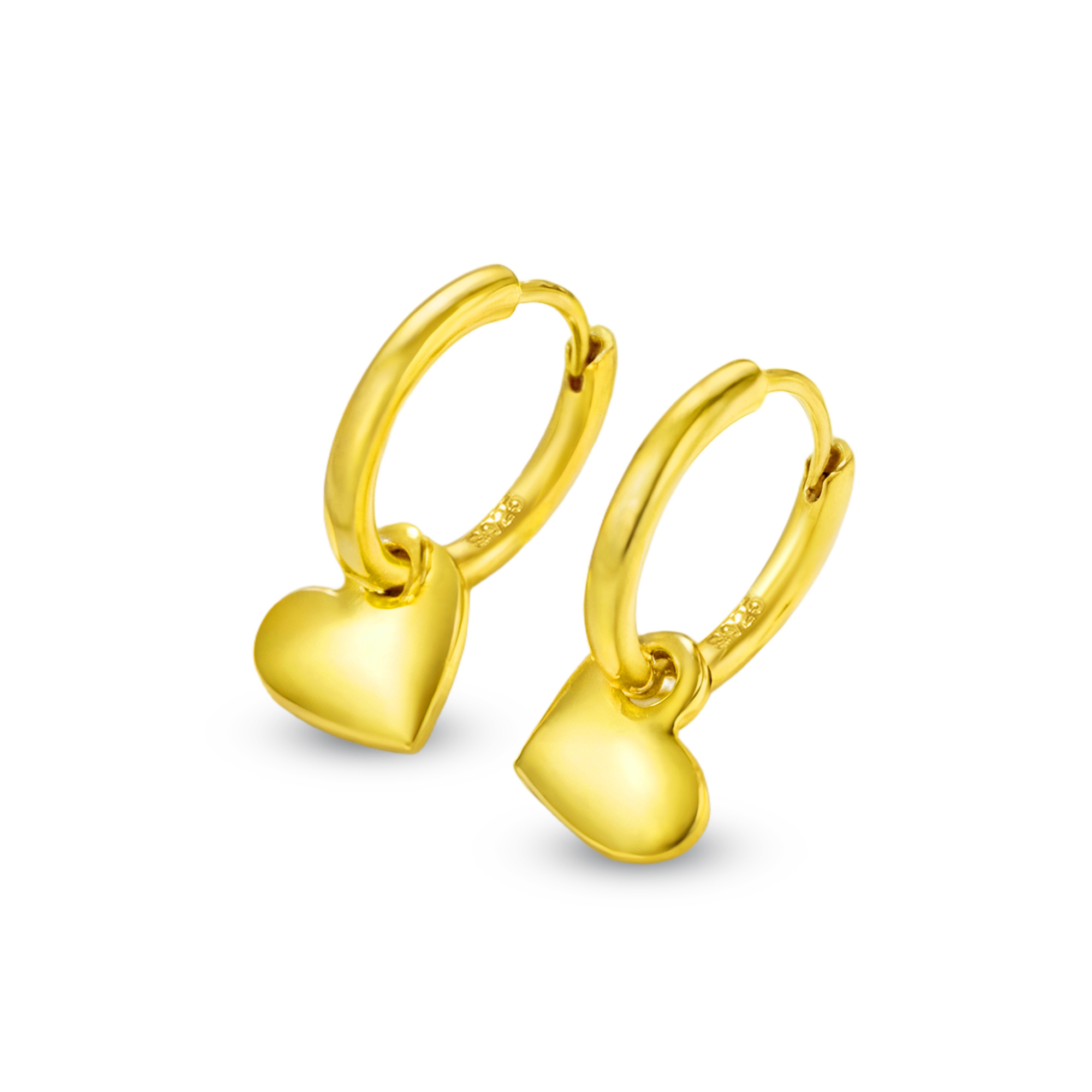 Boucles d'oreilles créoles cœur classiques