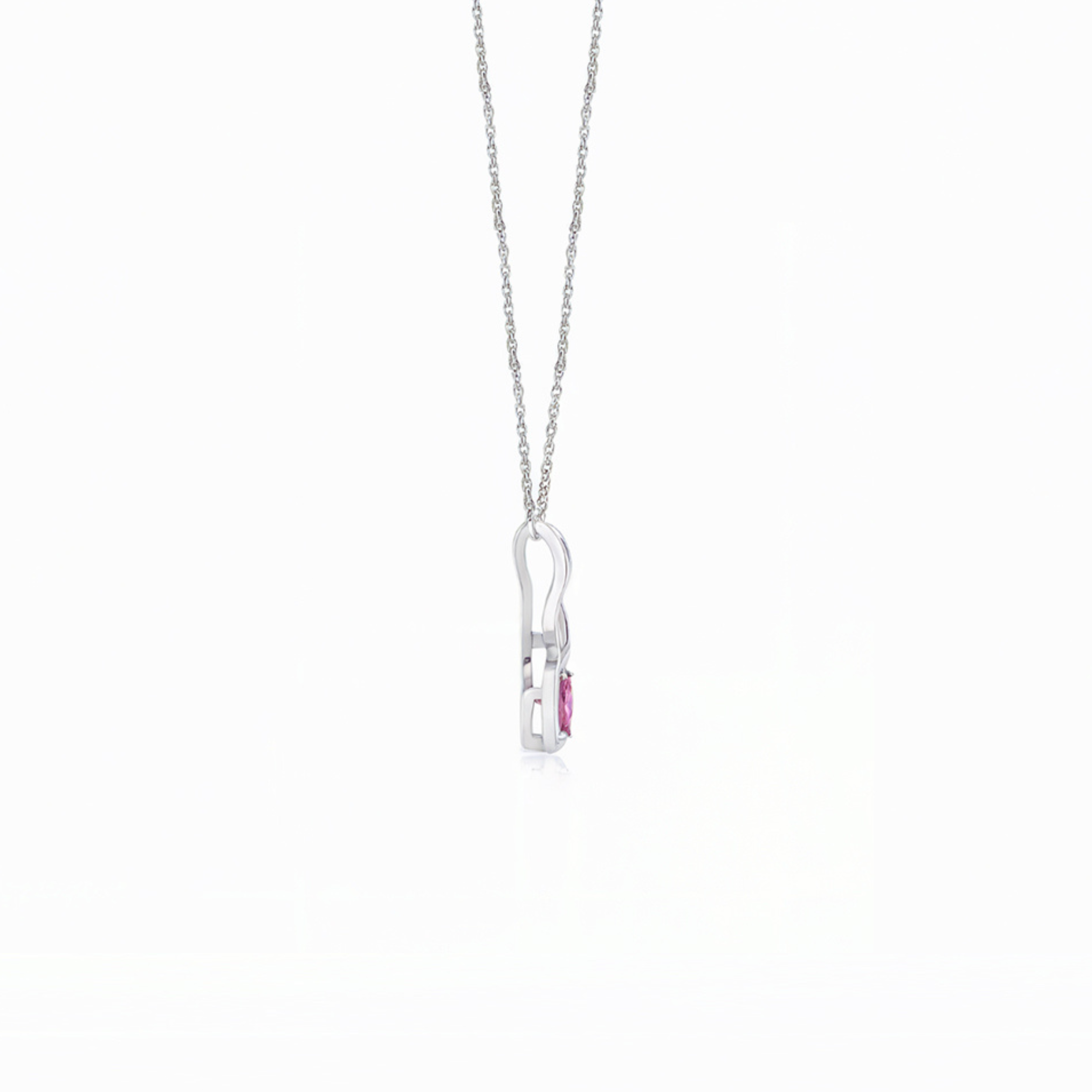 Collier Infini Cœur Rose