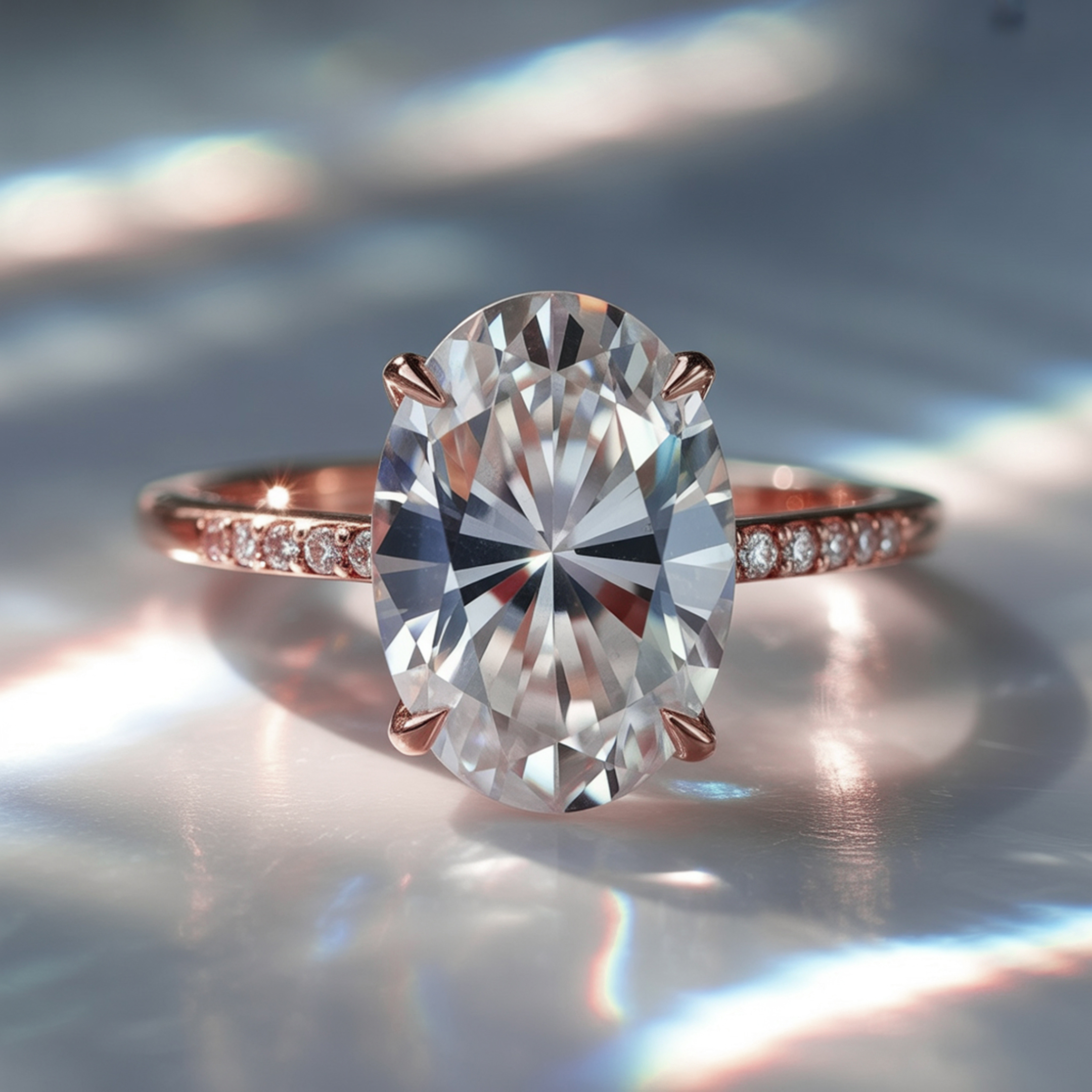 The Opaline 3CT Moissanite Ring