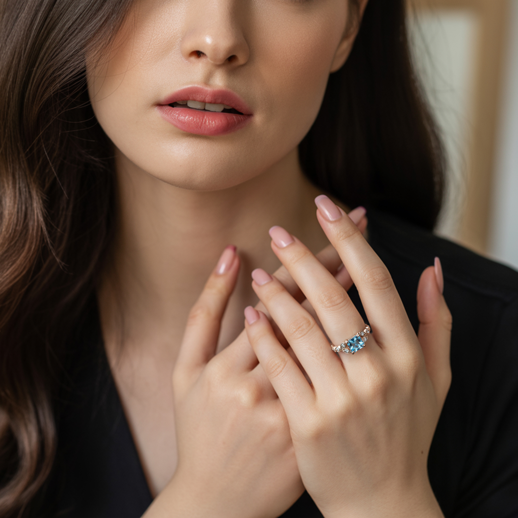 The Katalina Princess Cut Moissanite Ring