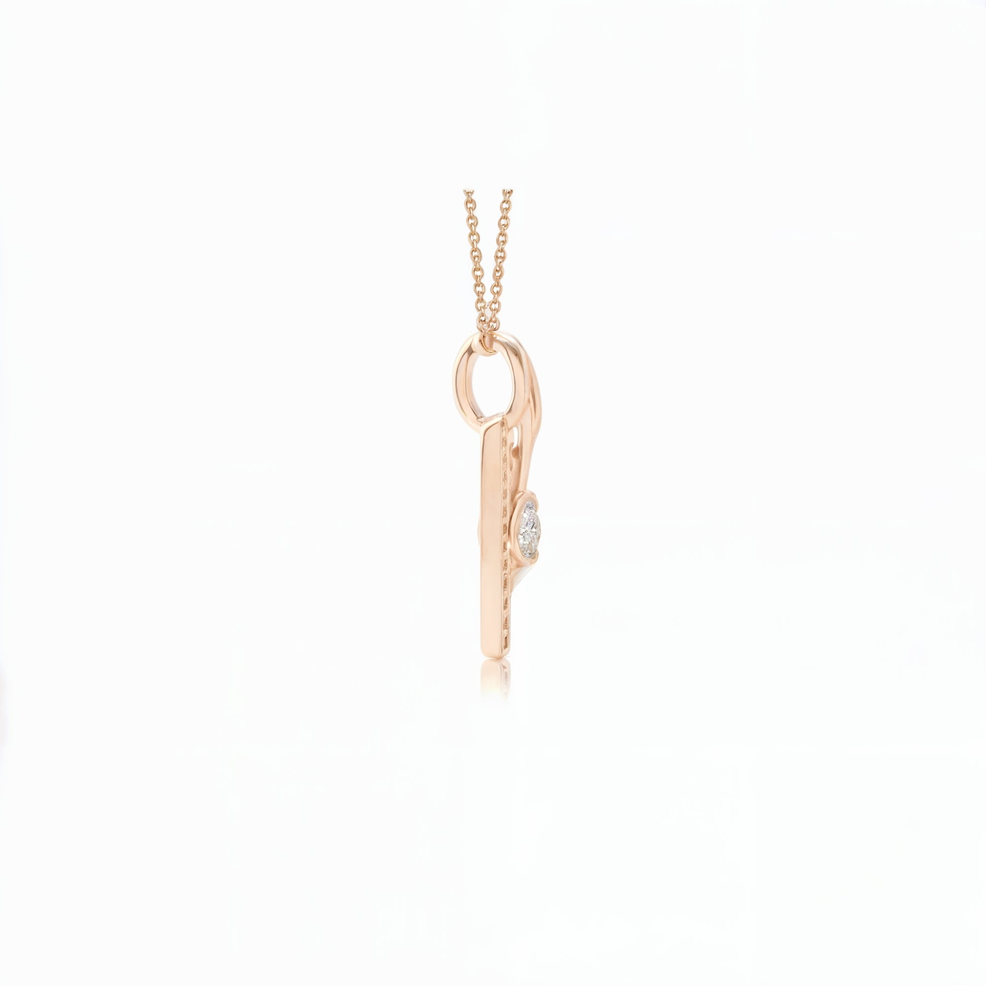 Collier Cœur Diamant Boucle Infinie