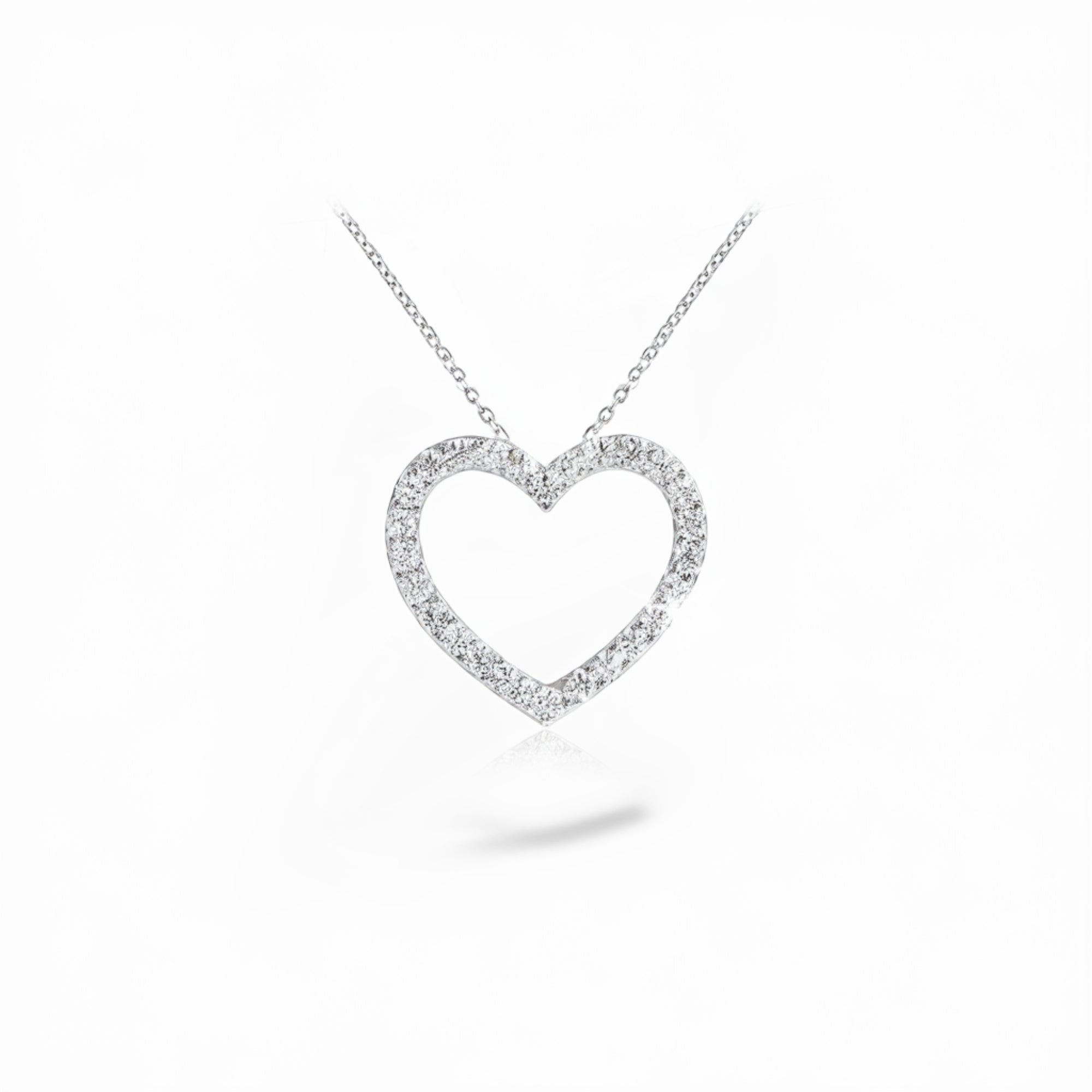 Collier Cœur Ouvert Diamant