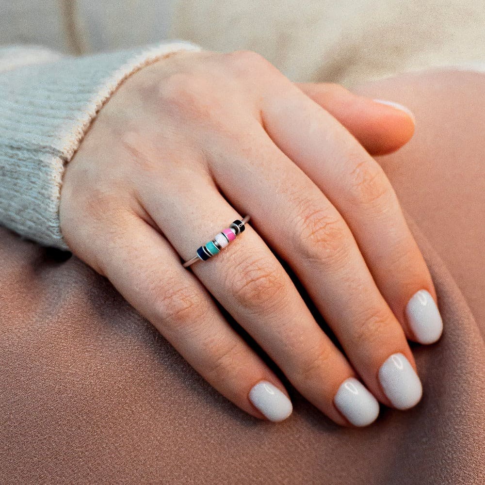 À Ma Fille | Bague Anti-Stress Émail Anti-Anxiété