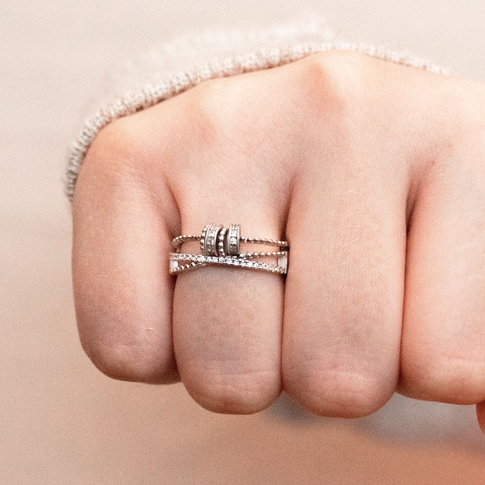 À Ma Fille | Chassez Votre Anxiété | Bague Anti-Stress S925