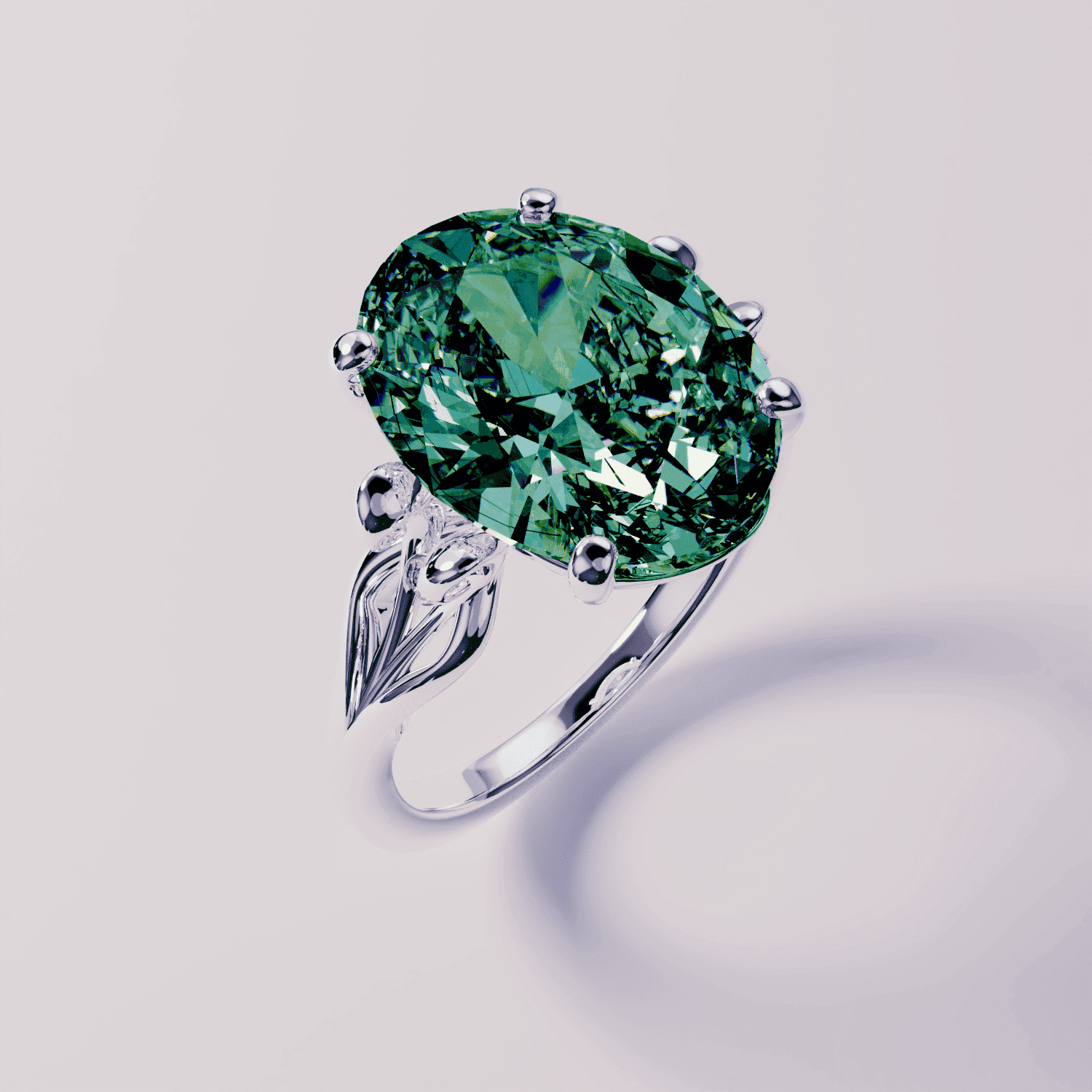Bague de naissance Émeraude de mai - Argent Sterling S925