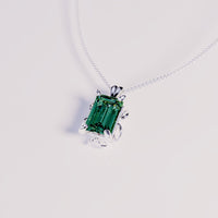May Emerald Birthstone Necklace - S925 Sterling Silver